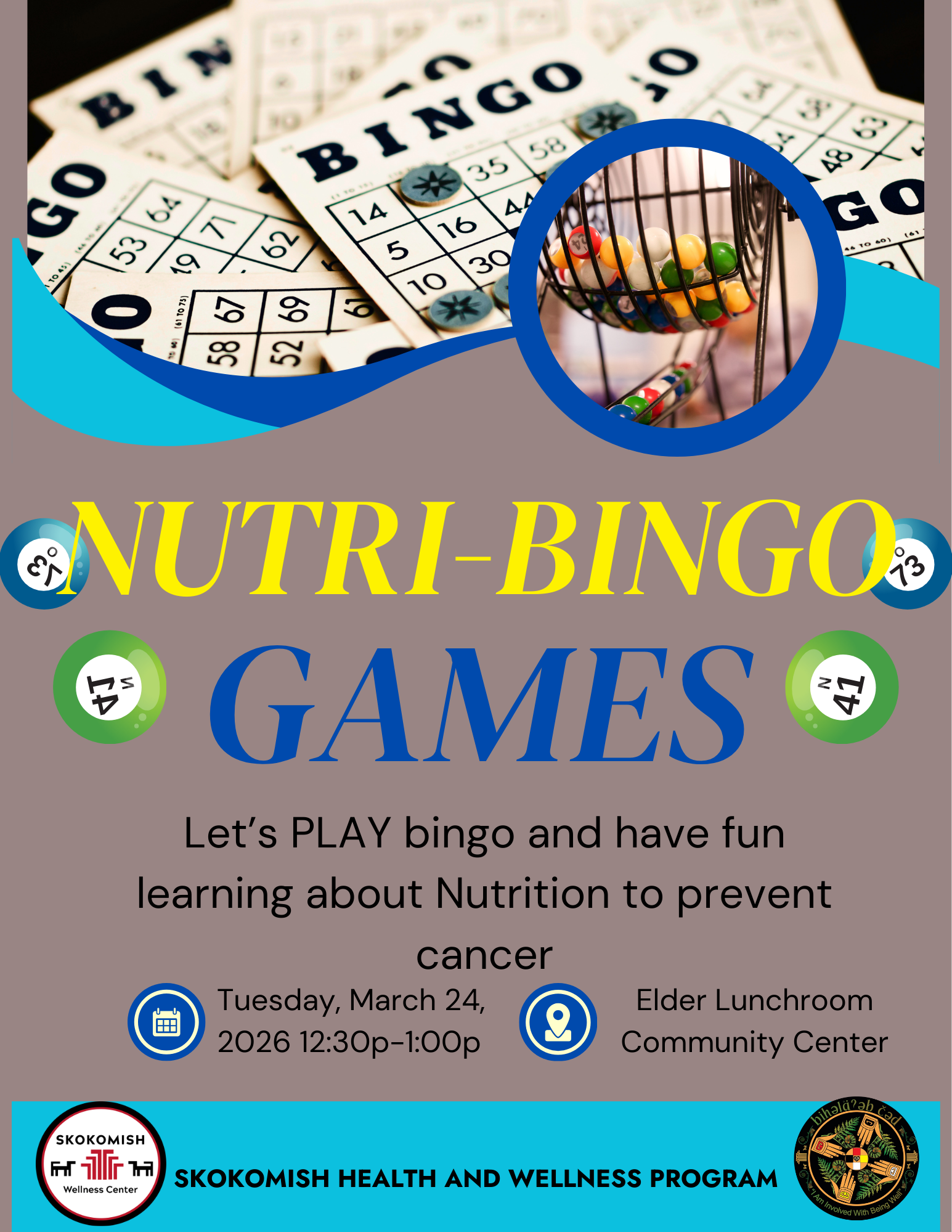Elder Nutrition Bingo