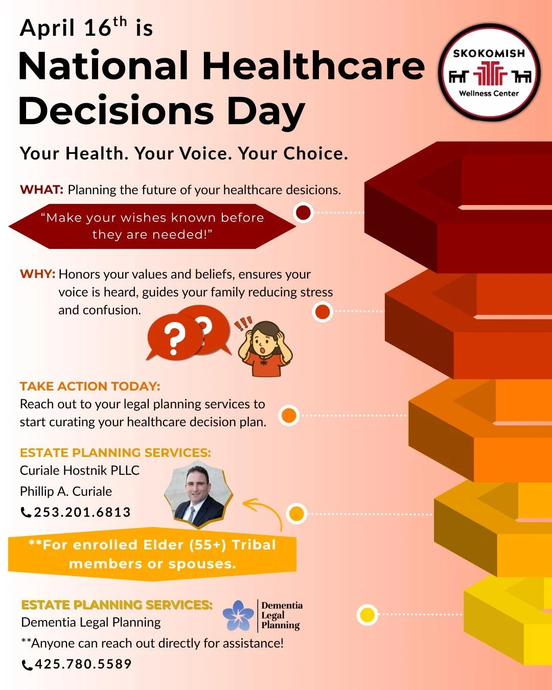 April 16th is National Healthcare Decisions Day 🩺
Planning ahead for your healthcare decisions ensures your wishes are known and respected, especially when it matters most. Taking the time now can help reduce stress and confusion for your loved ones