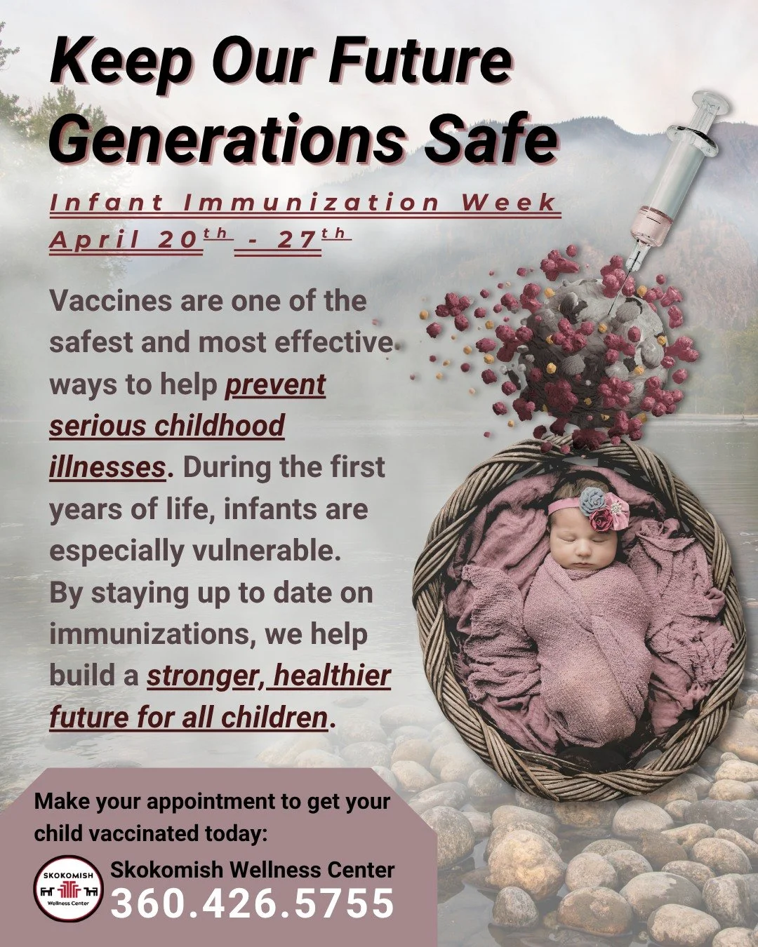 Protecting our future starts from the very beginning 🤍👶🏽🍼
During Infant Immunization Week, we&rsquo;re reminding our community that vaccines are one of the safest and most effective ways to protect our little ones from serious illnesses. By stayi