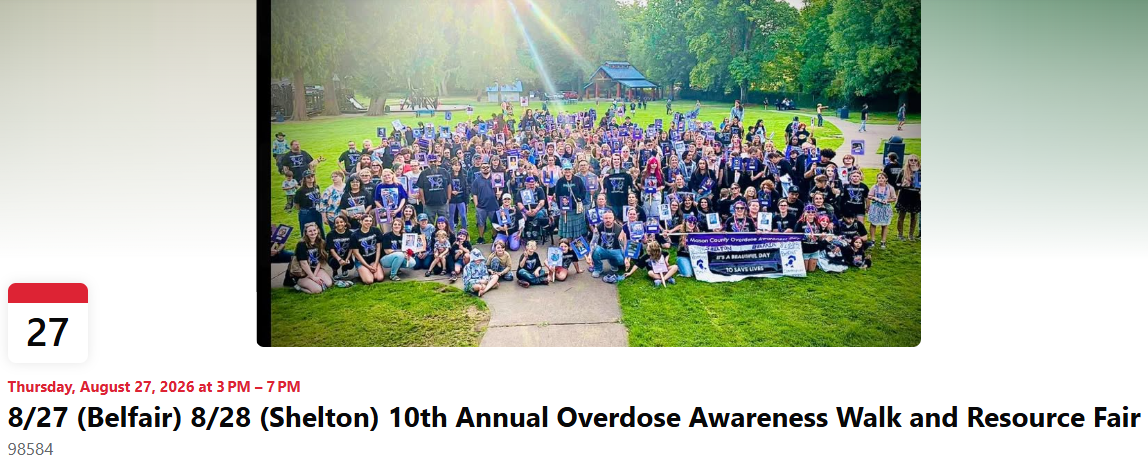 10th Annual Overdose Awareness Walk and Resource Fair (Belfair)