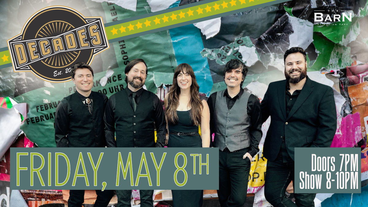 THe band Decades promoting a show at The Barn in Meriam Park on May 8th, 2026