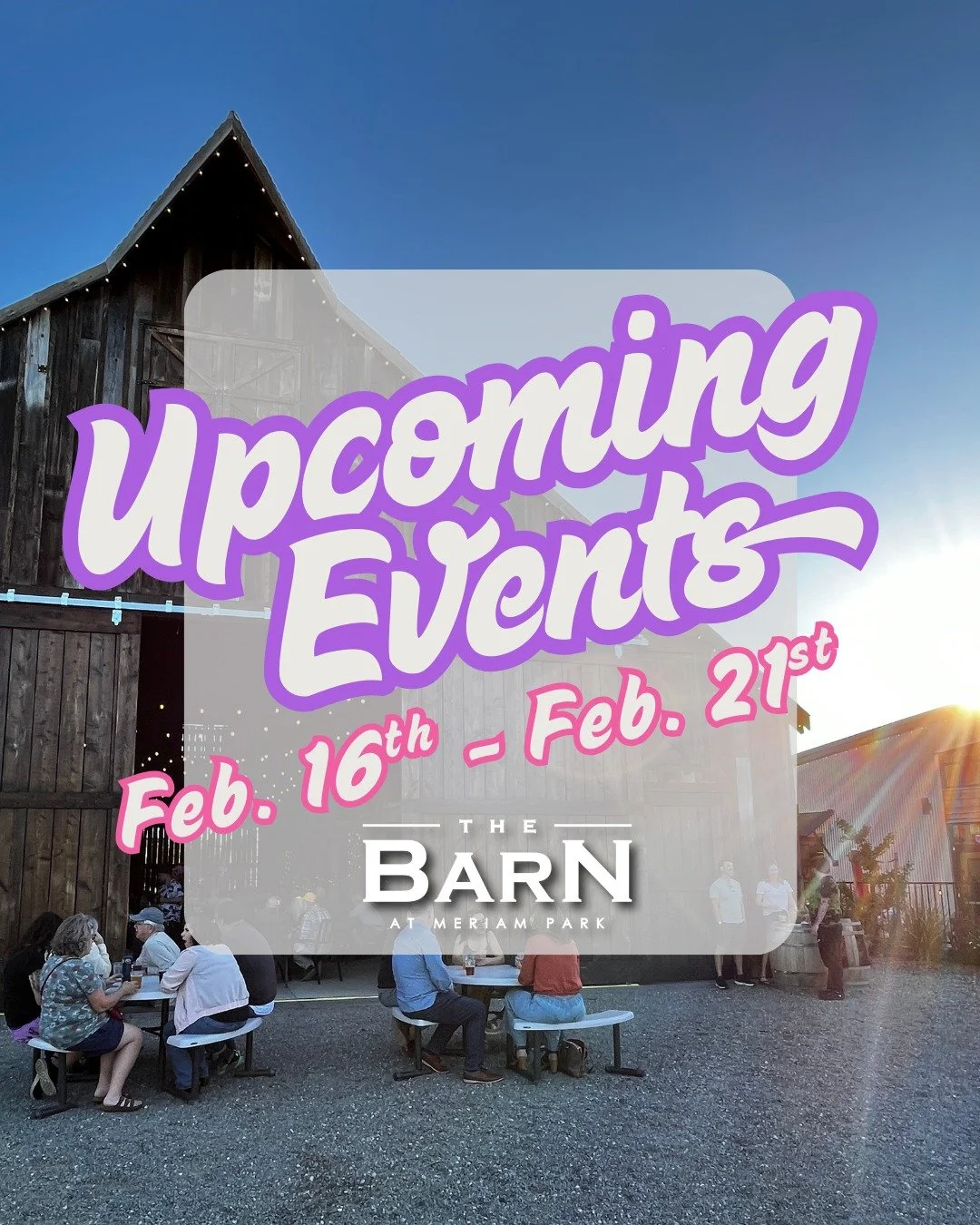 A Barn debut AND some familiar voices back on our stage? Say less. 👏🏼 This week is shaping up to be a good one, we can feel it! Come see what&rsquo;s happening at The Barn

✨ Friday, Feb. 20th - In the Paint (Free) *Barn Debut!! 🎉
✨ Saturday, Feb.