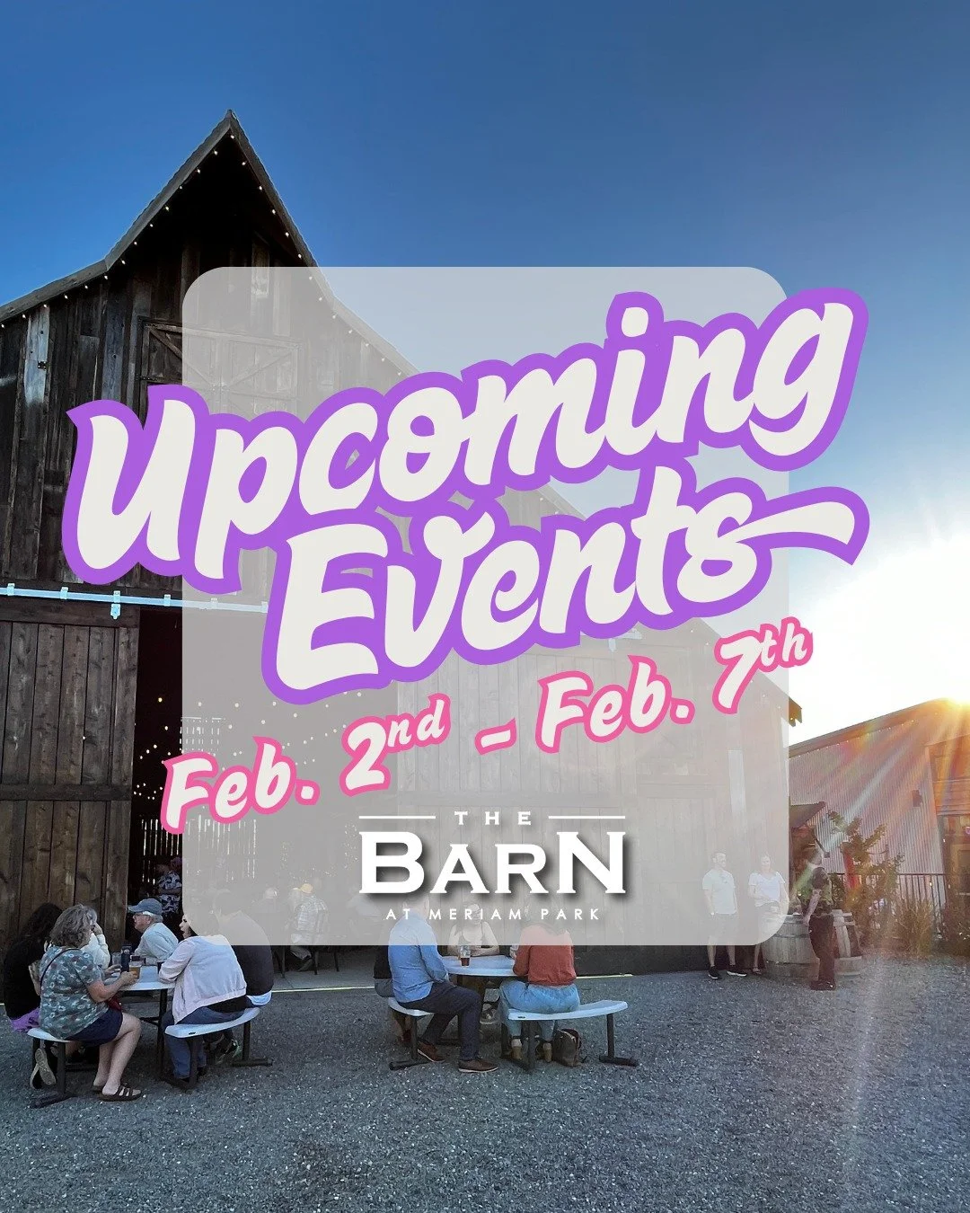 Love is in the air at The Barn 💘  Grab your crew, bring your date (or your besties or your pals!), and we'll see you there! 😍 

✨ Friday, Feb. 6th - Silent Disco (Ticketed)  We're dressing up in our best pink &amp; red!

And don't forget ❤️Lovers &