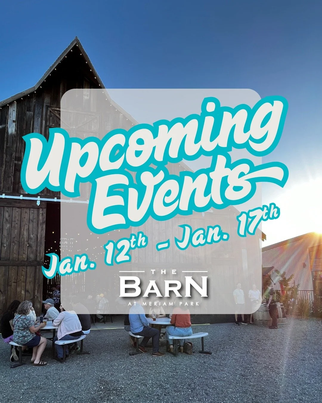 We're BACK! 👏🏼 Come join us as we kick off the new year this weekend at The Barn with our friends Ivy Flats Friday evening &amp; Sonic Gravity on Saturday evening! We're looking forward to seeing YOU! ✨

#meriampark #thebarnmeriampark #community #f