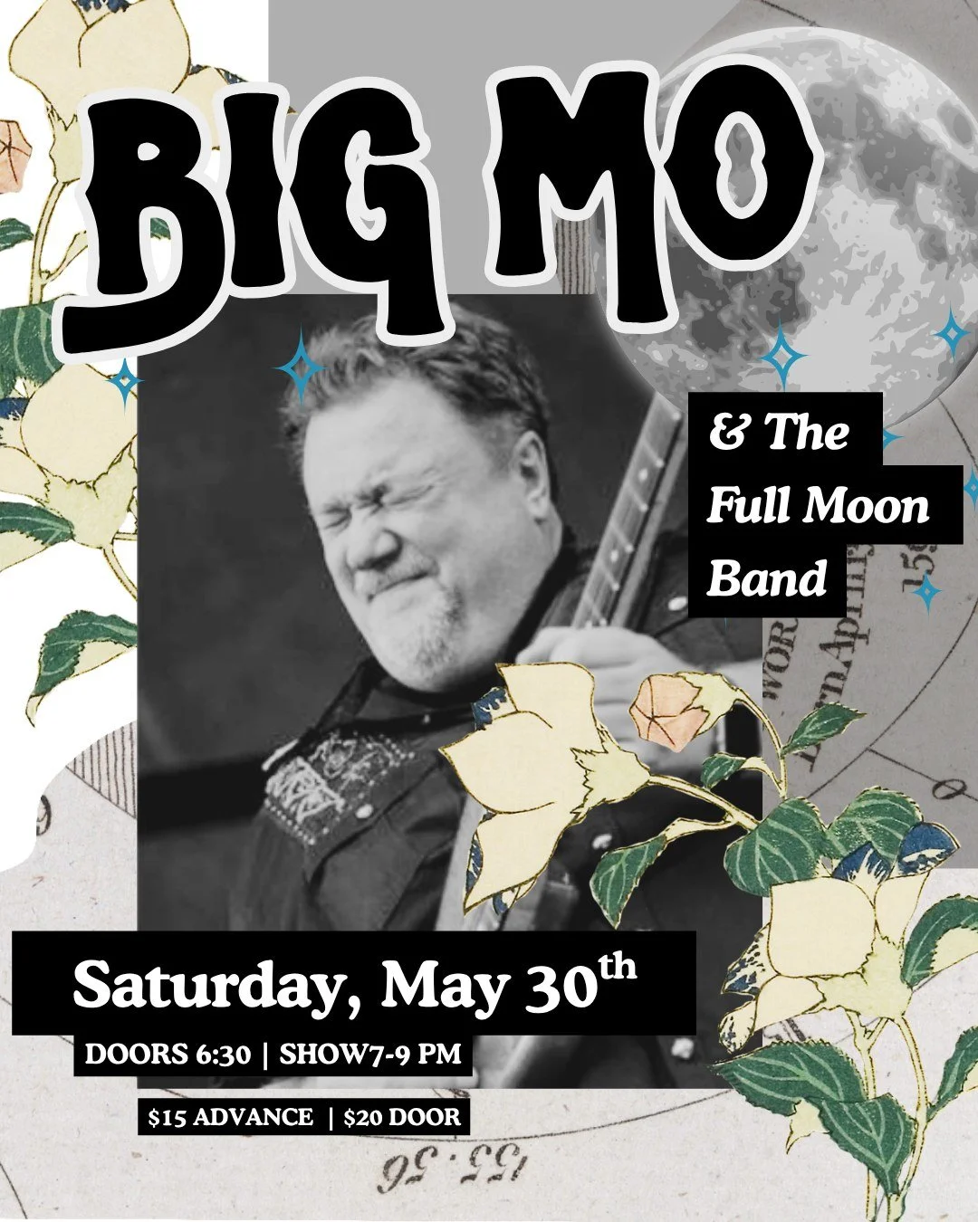Big Mo brings is bringing the heat with a powerful, blues-rooted sound and a full band feel to The Barn, May 30th Original songs, soulful vocals, and that signature bluesy guitar 🎸🔥 His latest album Torn blends Blues, Country, Pop, Latin, and Jazz&