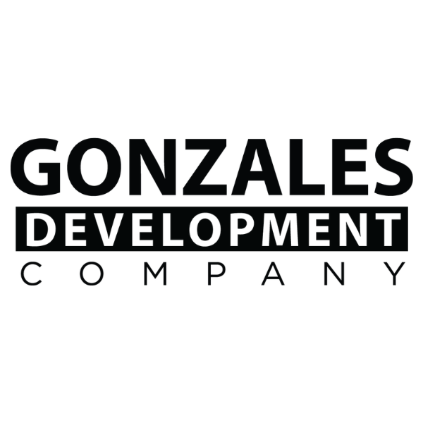 Gonzales Development Company logo in black and white.