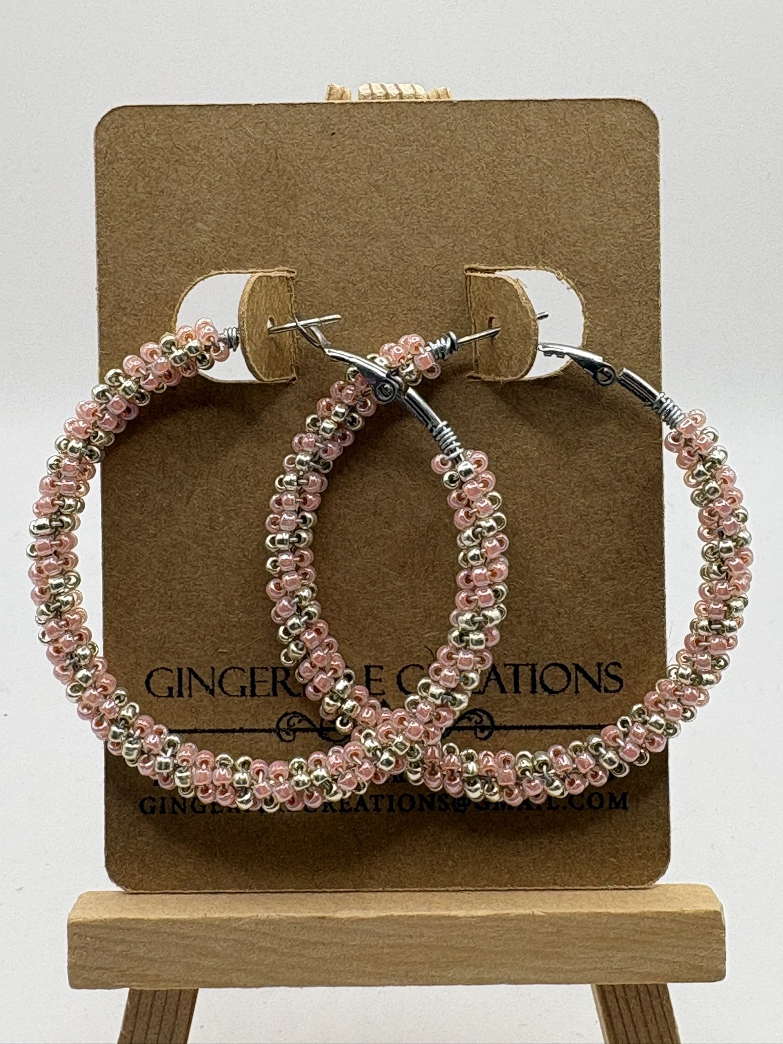 Wire-Wrapped Seed Bead Hoops