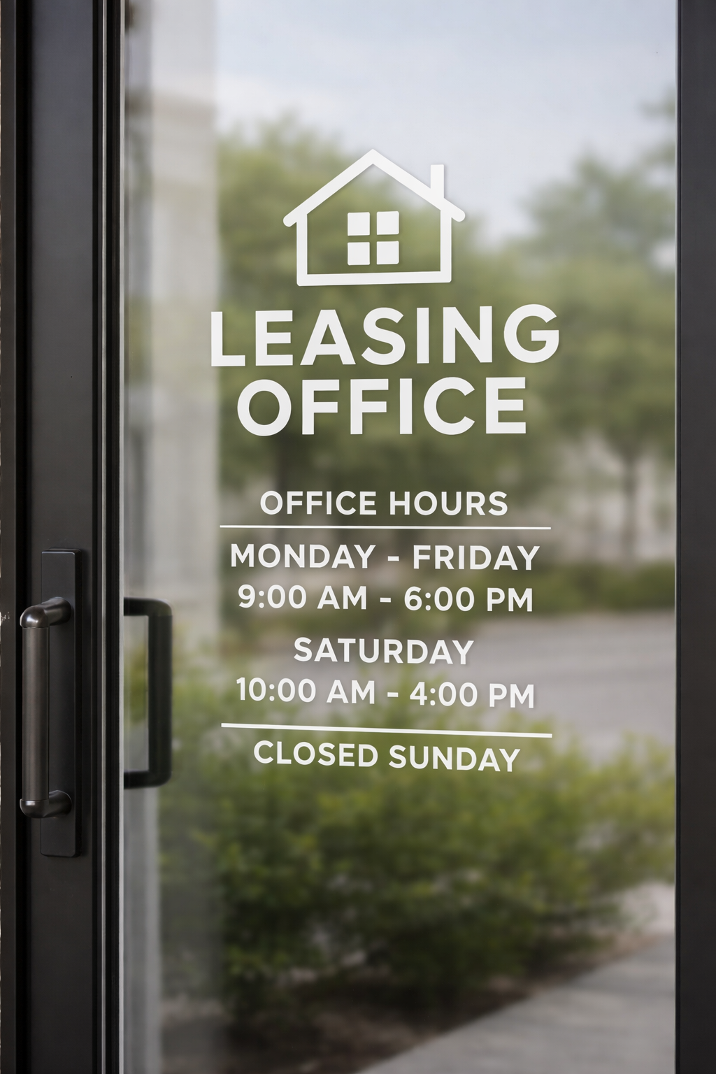 Leasing Vinyl Door Decal