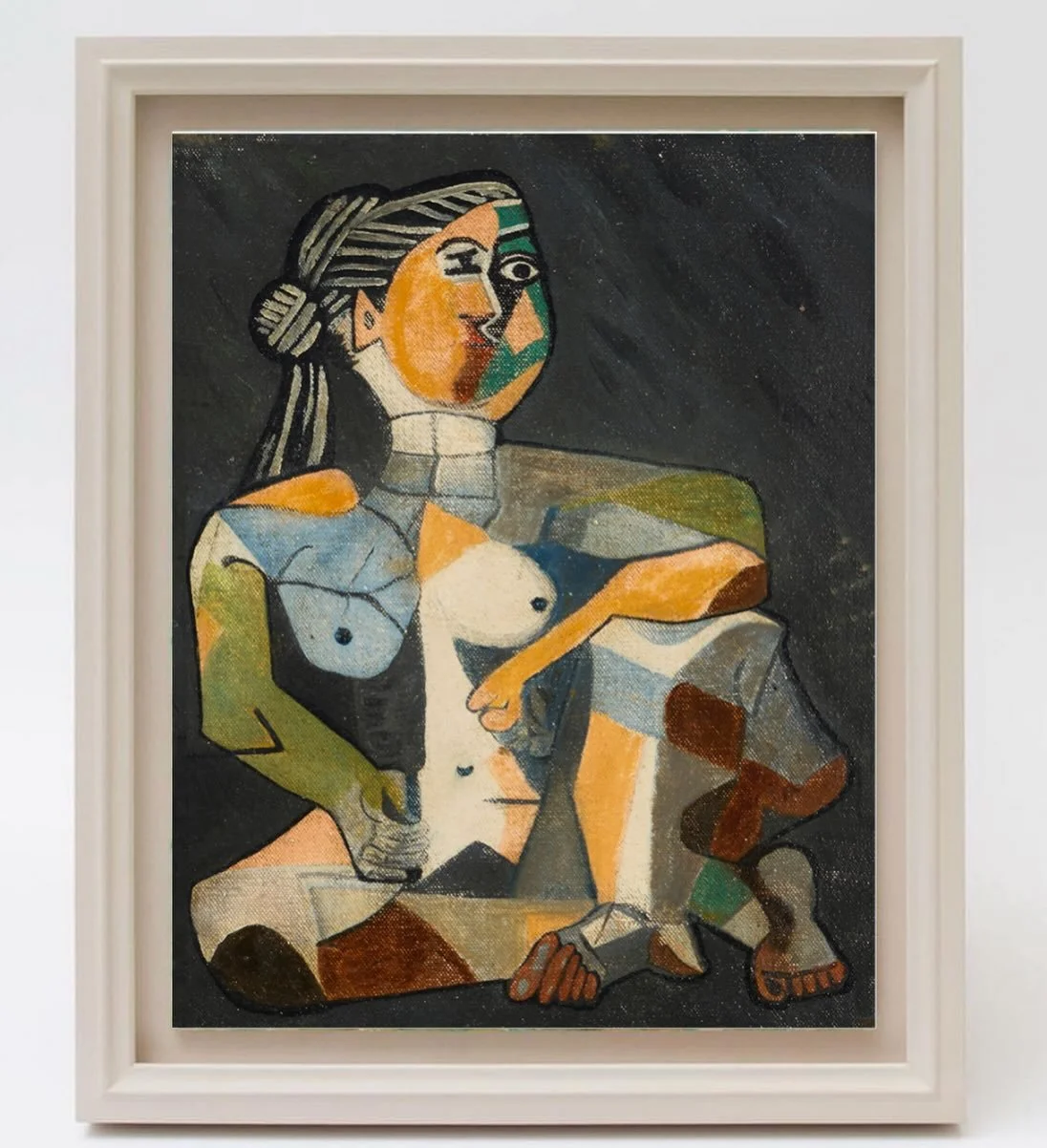 At auction next week: popped this (what must be a very early) Louise Nevelson into a new frame to show just how good it could look. Still looking for a bidder on this one! I think we can snag it for under $20K.