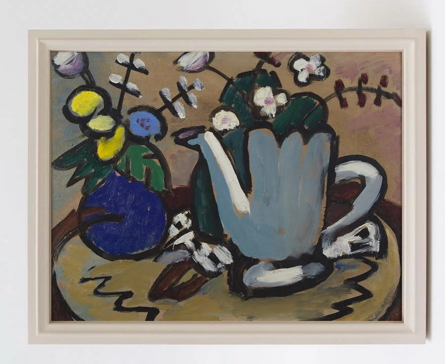 This week at auction: Gabriele Munter&rsquo;s first major US show closed at the Guggenheim on Sunday and tomorrow you&rsquo;ll have a chance to take home this 1935 still life from Freeman&rsquo;s. (I took the liberty of popping it into a new frame wh