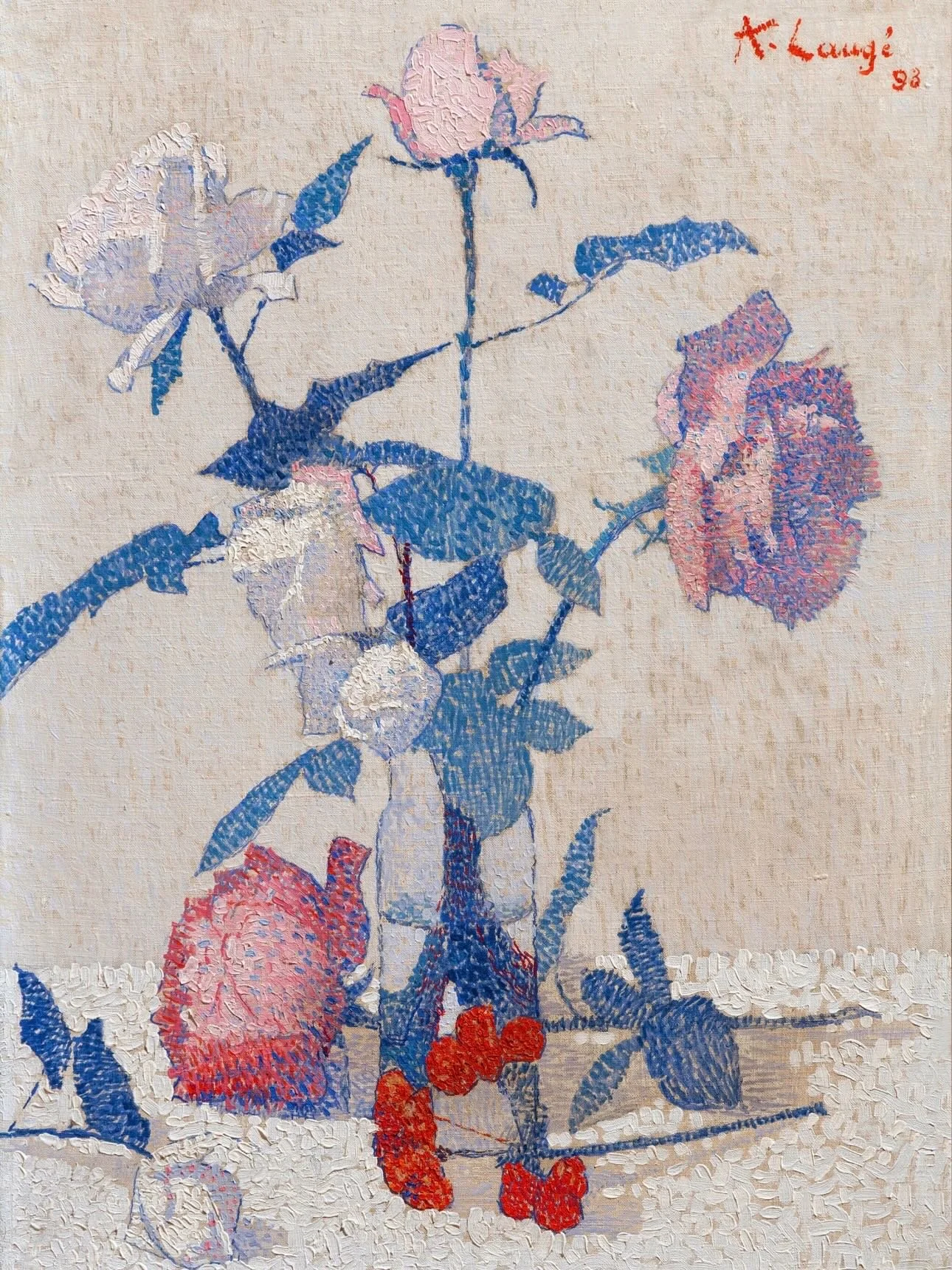 Next week at auction: New York&rsquo;s biggest and brightest auctions start Friday and continue through next week. I&rsquo;ve been studying and looking like crazy, and I think this 1893 (!) Achille Lauge pointillist still life at Sotheby&rsquo;s has 