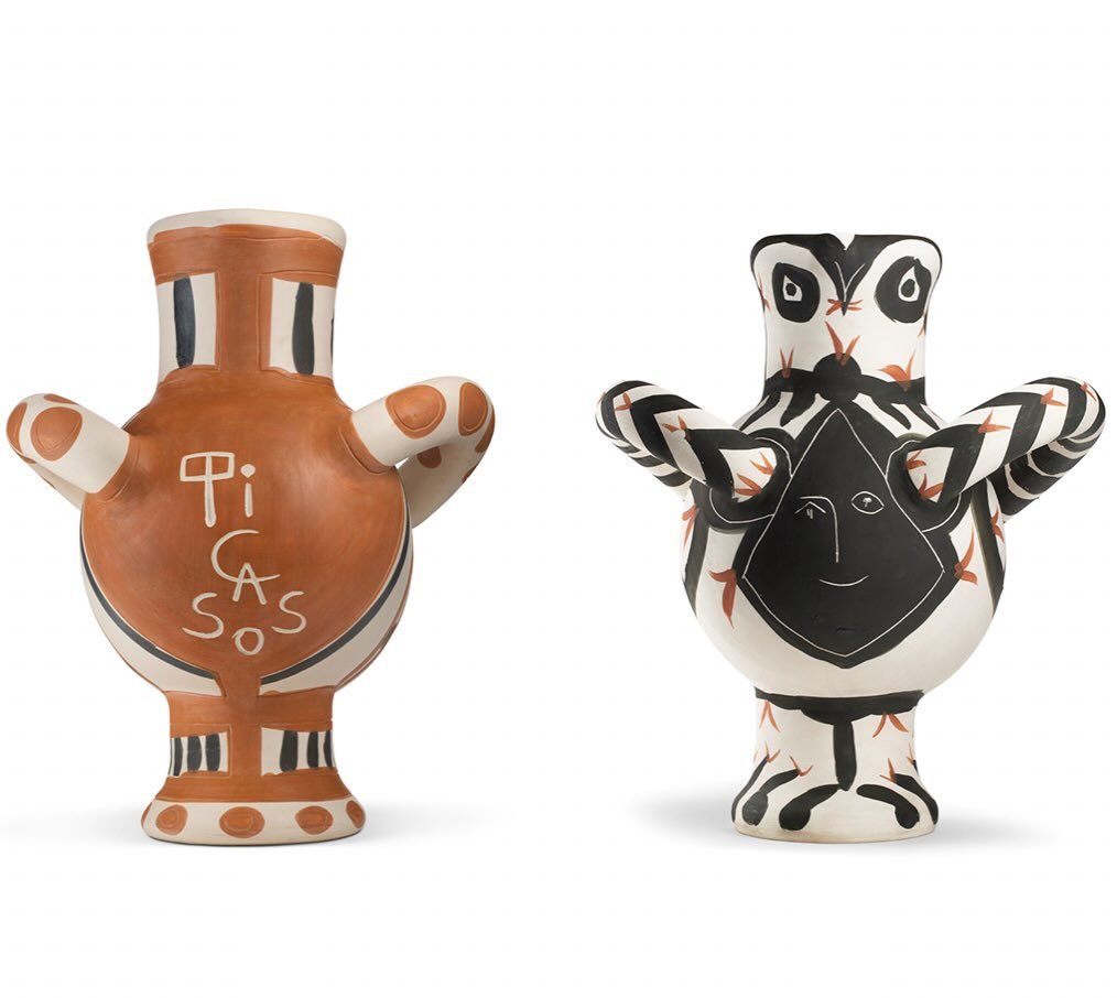 So excited to be ending the week by sending two of the biggest, most beautiful Picasso ceramics home from Christie&rsquo;s just uptown to Fifth Avenue. Until next time!