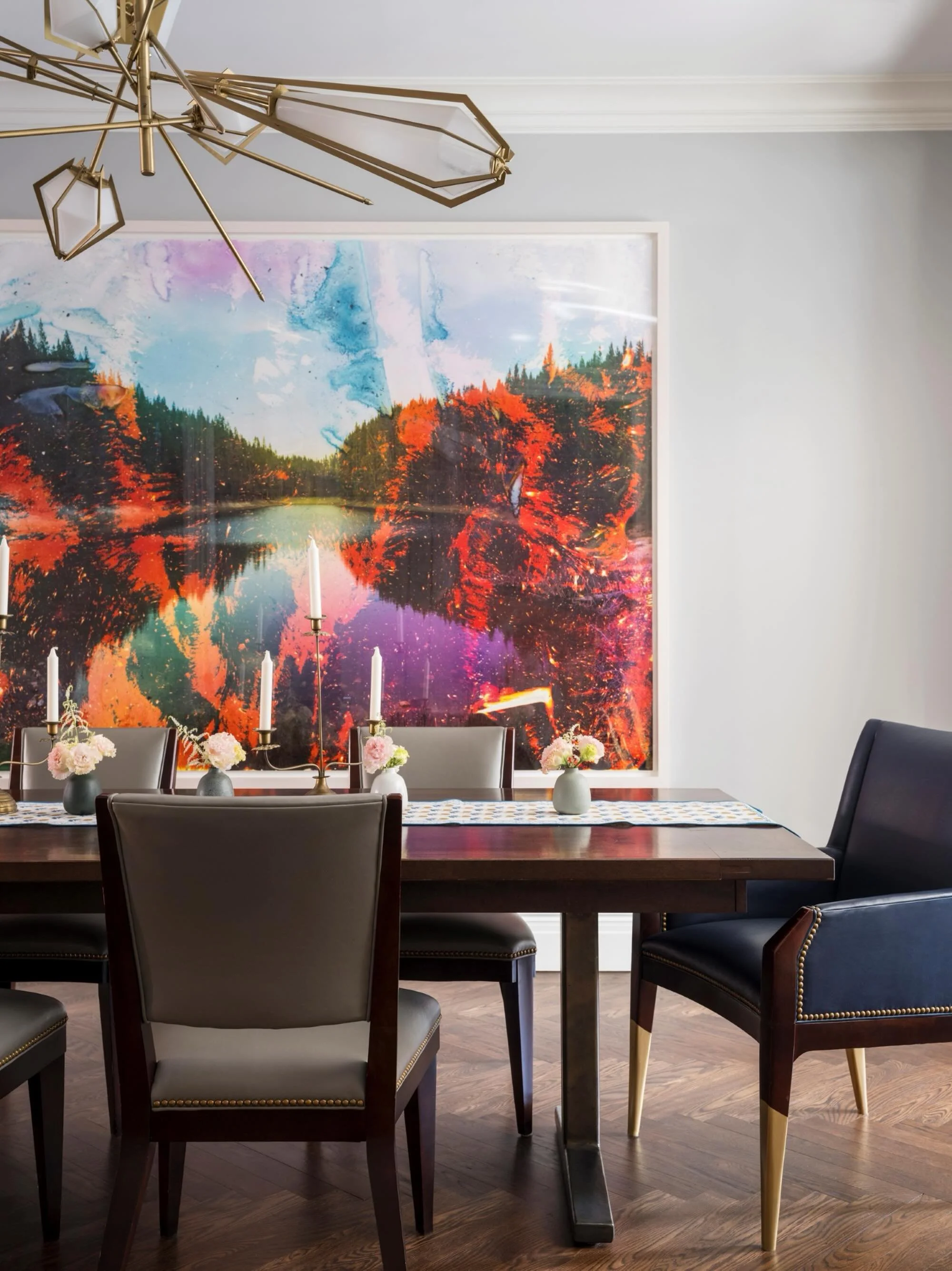 Thank you to @inguiarchitecture for including me in their post about the Carroll Gardens townhouse we both worked on! I have loved putting art into the beautiful home you built. Shown here is the dining room with a Matthew Brandt photograph I helped 