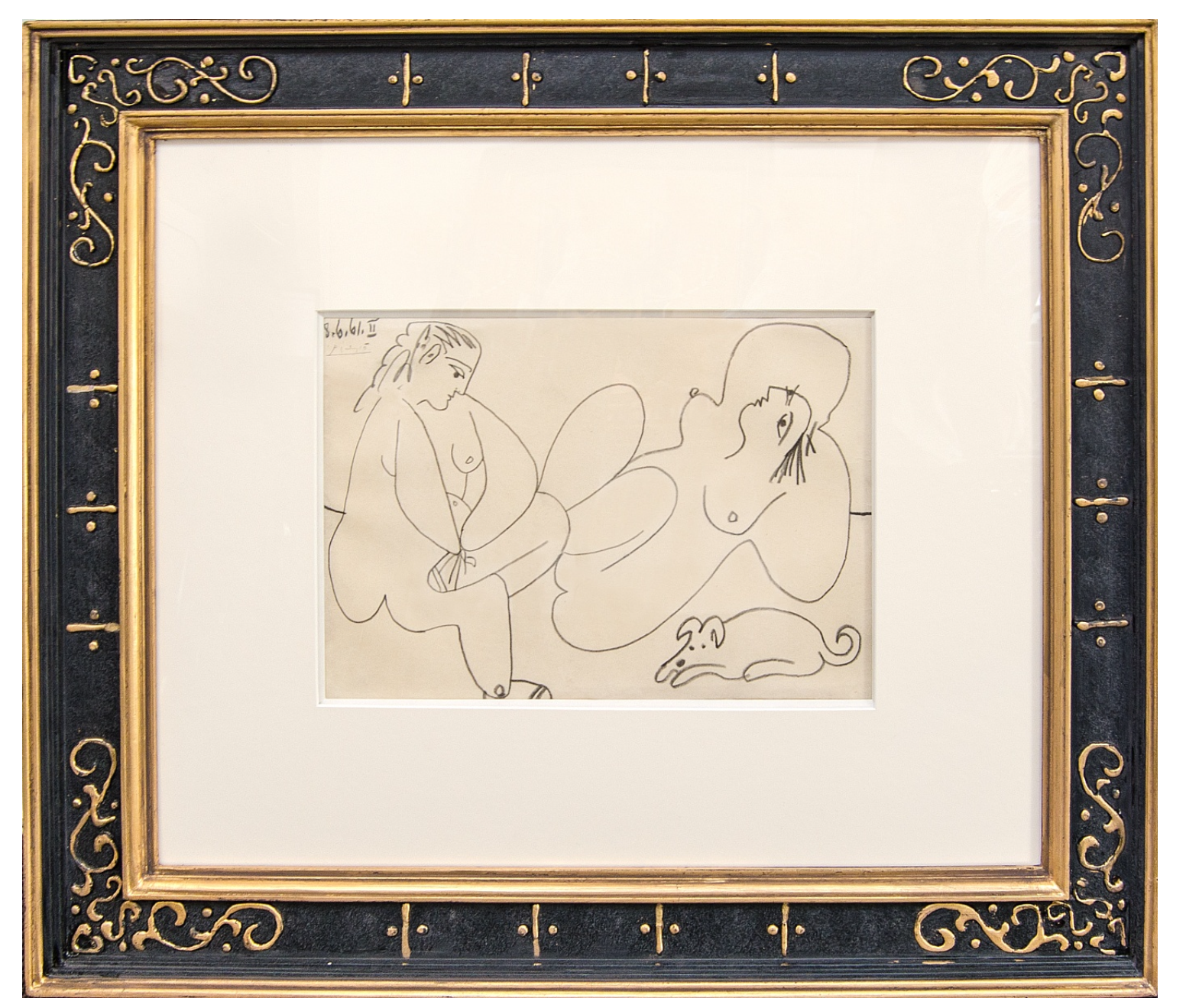 Pablo Picasso, Les Dejeuners, 1961, Crayon on paper, 10 x 14 inches, $300,000