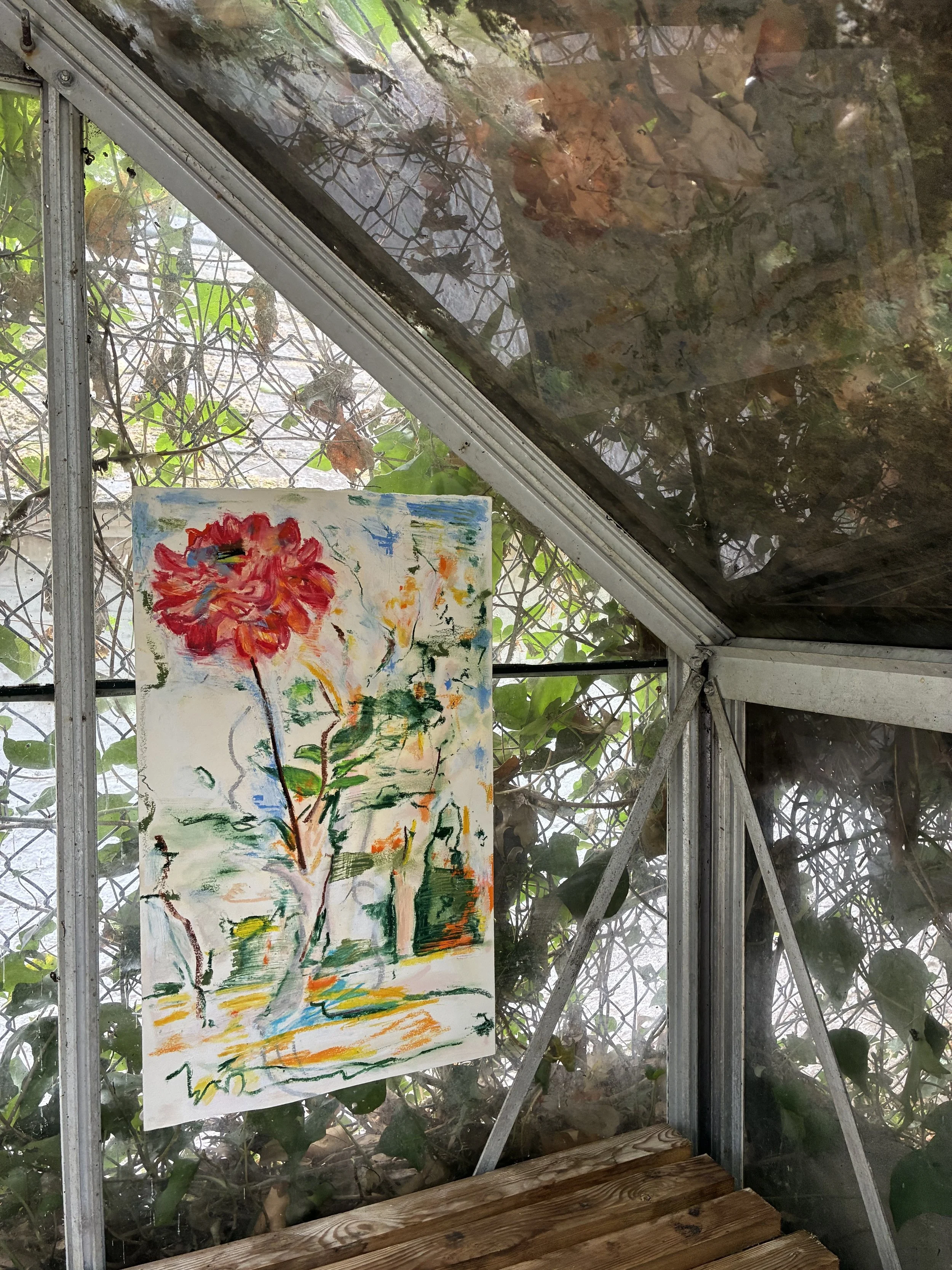 Dahlia and Landscape
