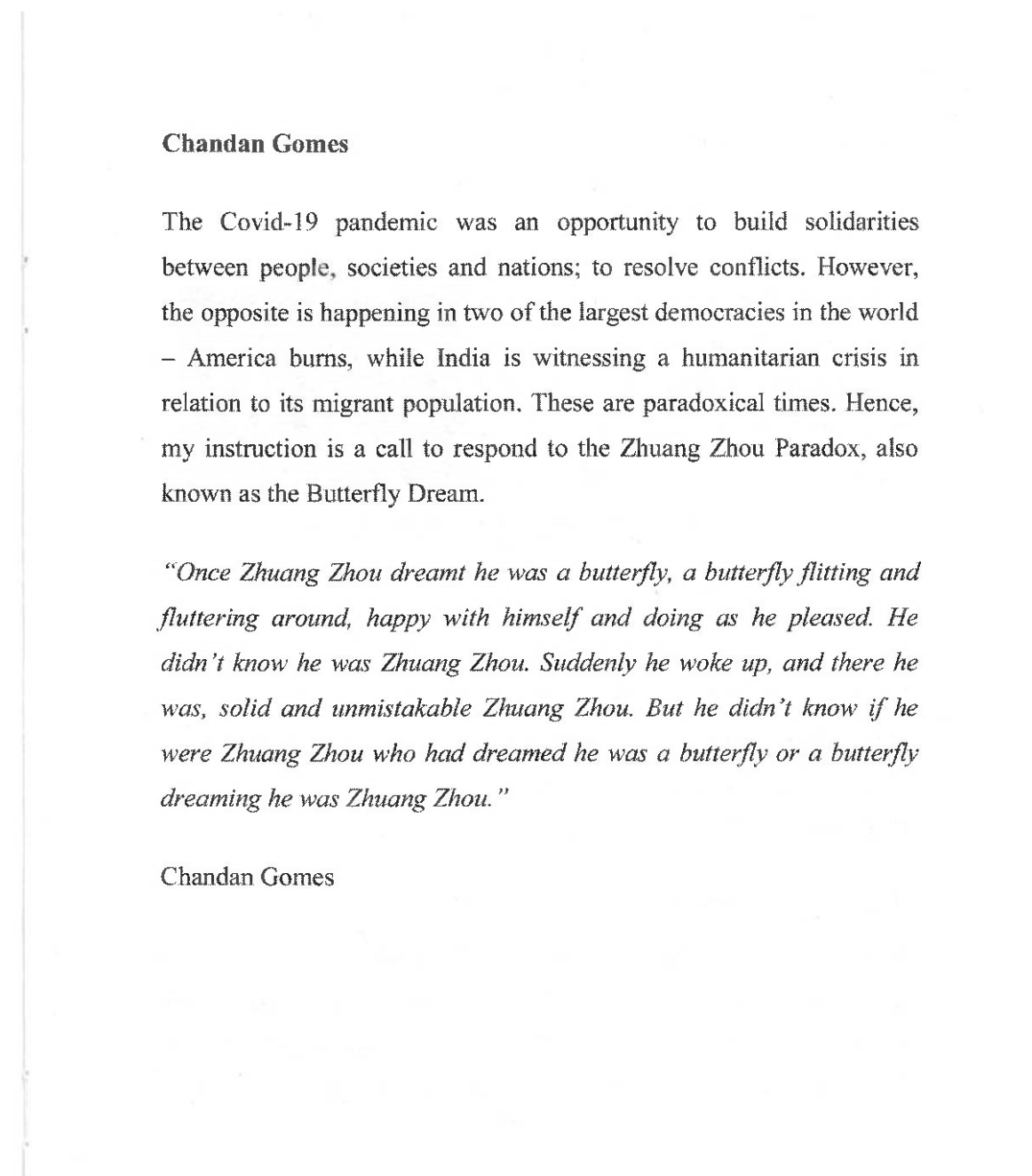 Amikam Toren – Chandan Gomes