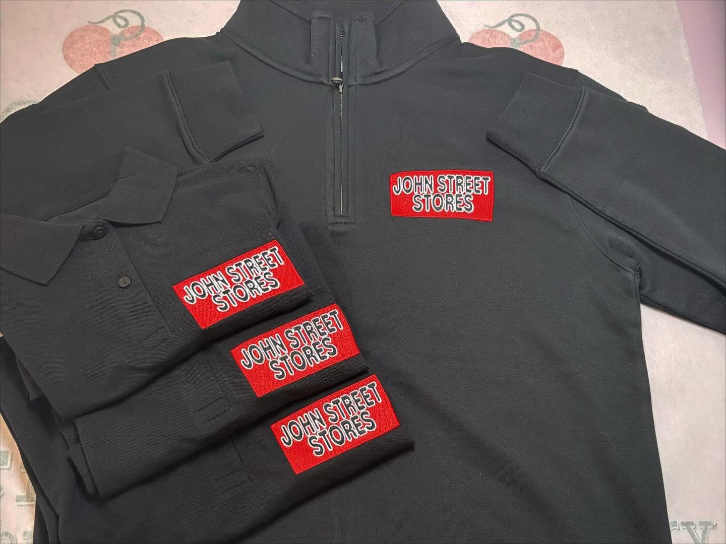 Jumpers and polos done for another business 

Dm for enquiry