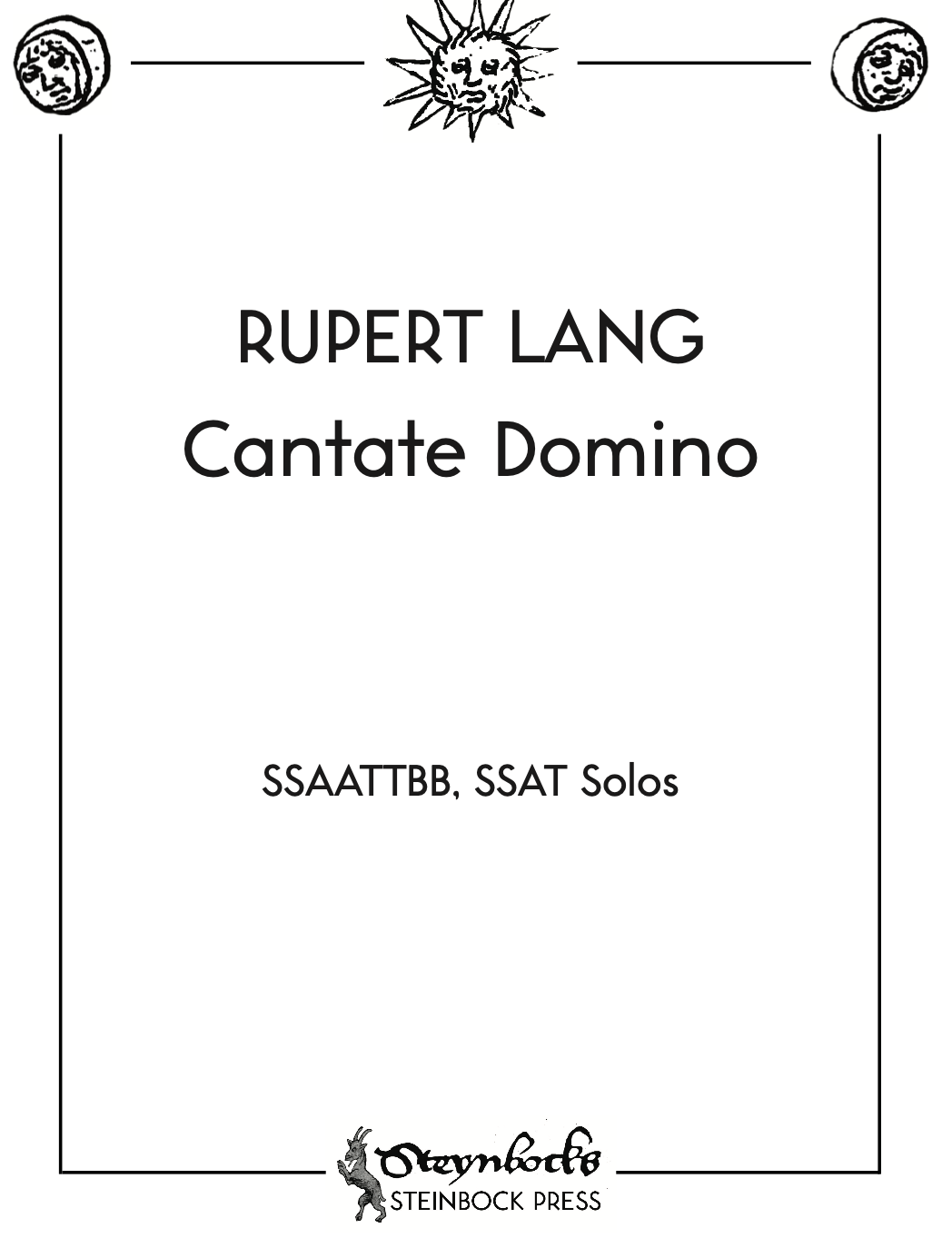 Rupert Lang: Cantate Domino