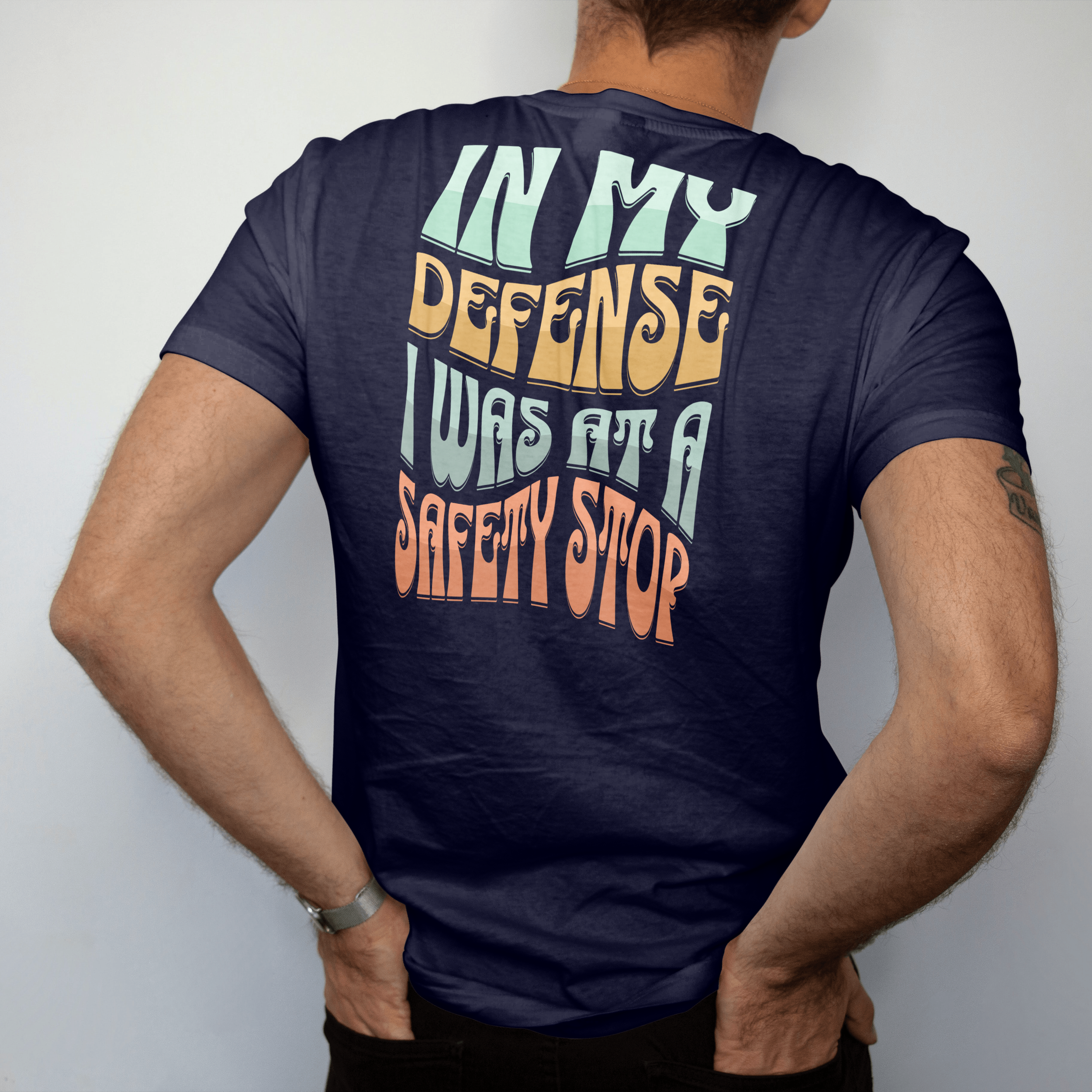 In My Defense  - Mockup model Navy blue.png