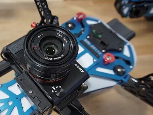 Nadir mounted Sony RX1Rii camera on a SwitchBlade-elite drone