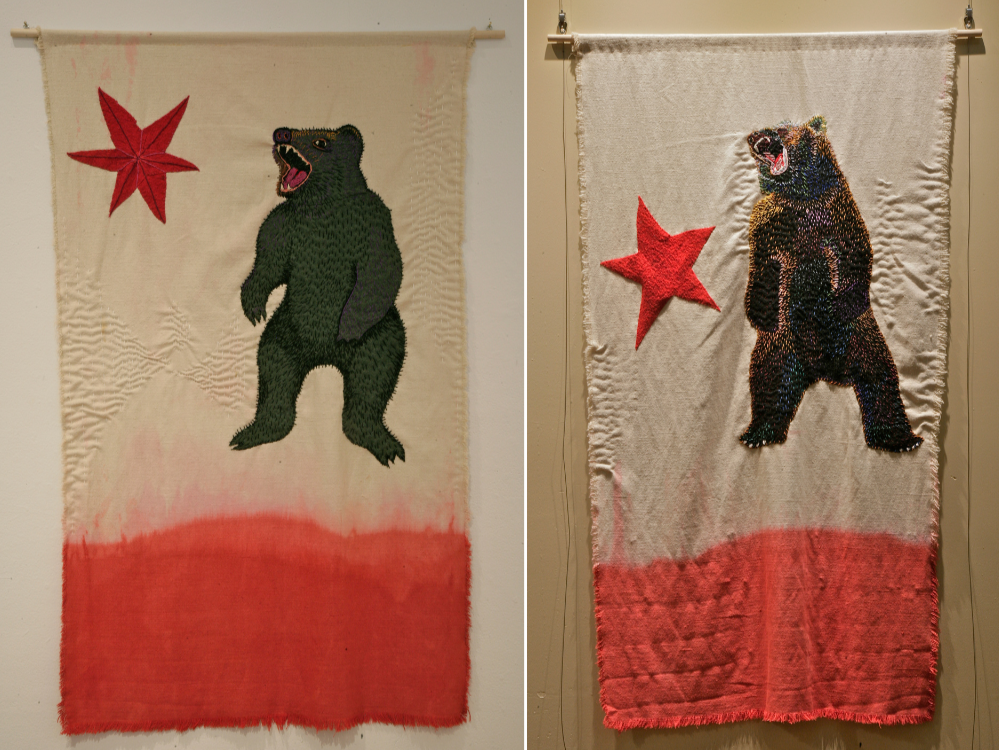 Ann Miller, California Flag Redux (1) & (2), 2005