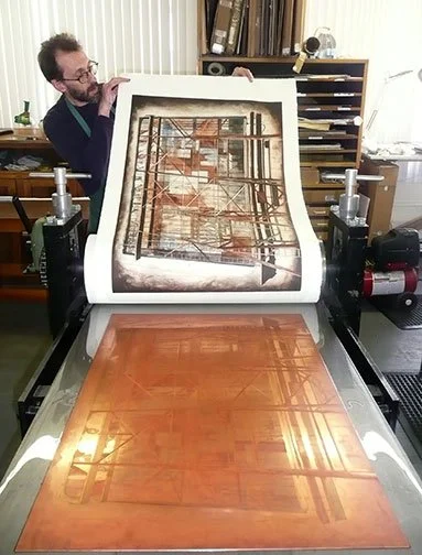 Printer David Avery printing Billboard