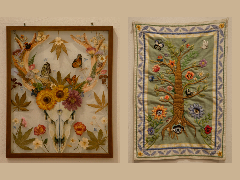 Shannon Moore, Casa Barajas, 2020 and Tree of life tapestry, 2023