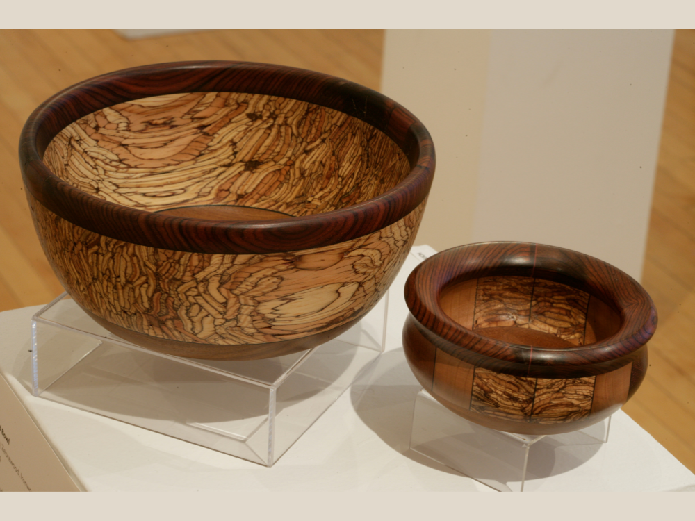 Stephen Kyle, 9" and 5" Mixed-Wood Bowl, 2024 and 2025
