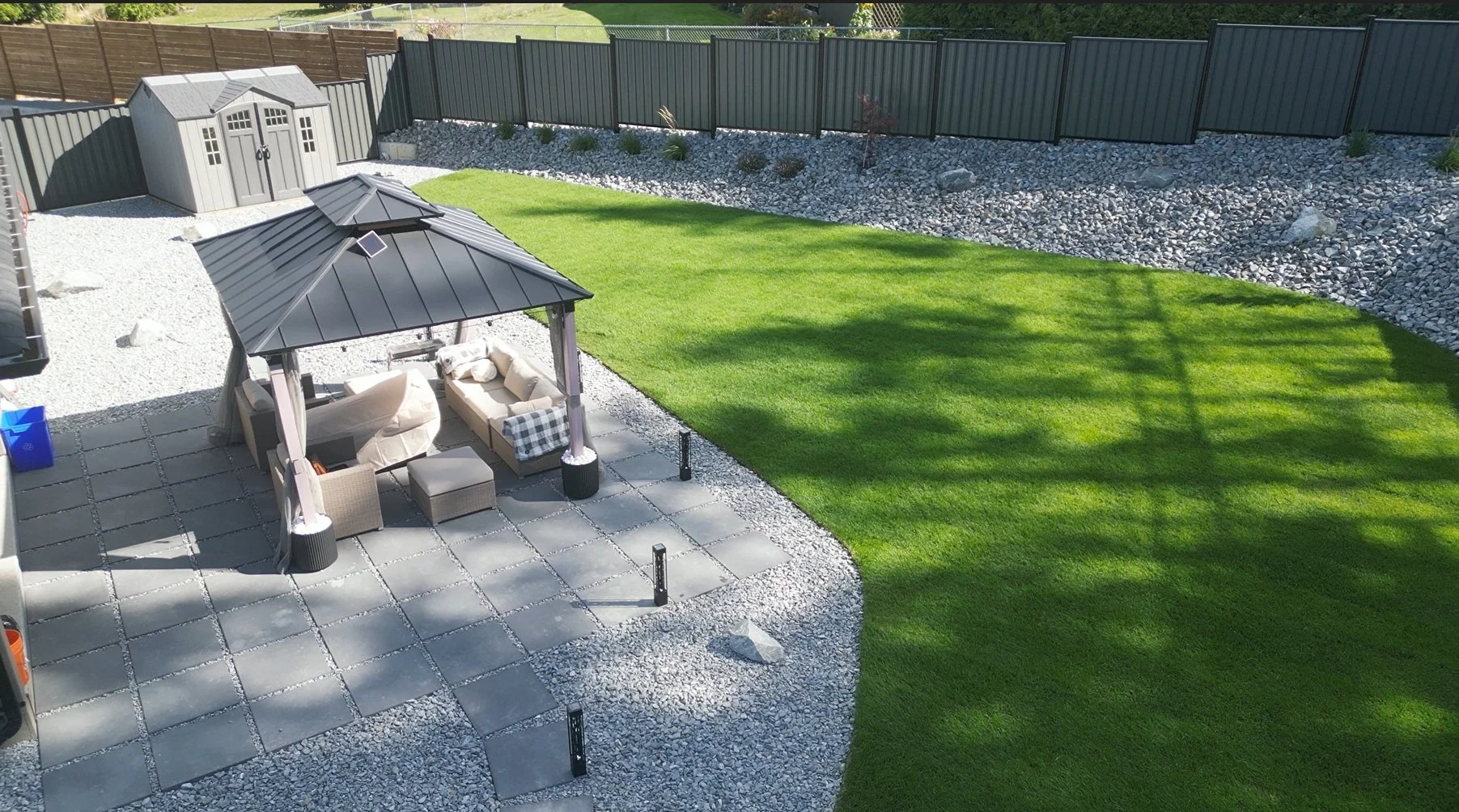 Terrace by Barkman patio and softscape landscaping installation in the North Okanagan & Shuswap