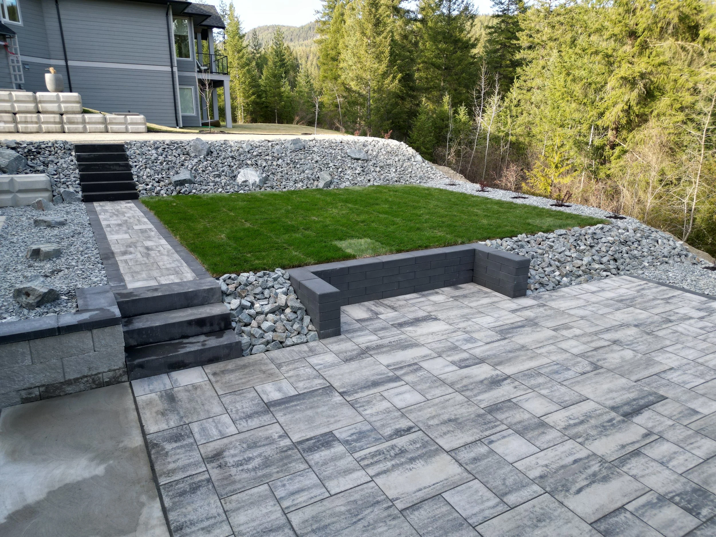 Complete landscape installation in the Shuswap region