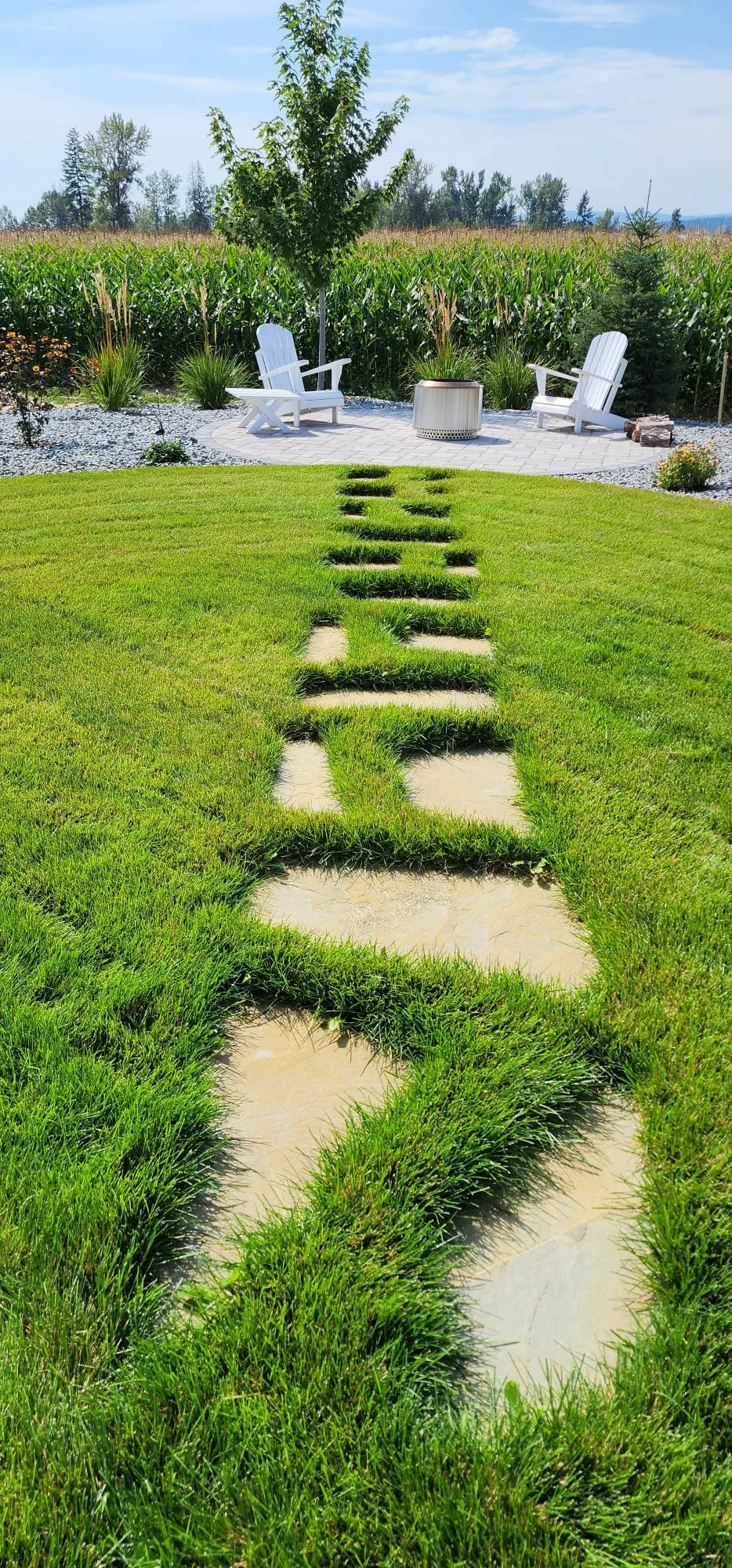 Natural stone pathway