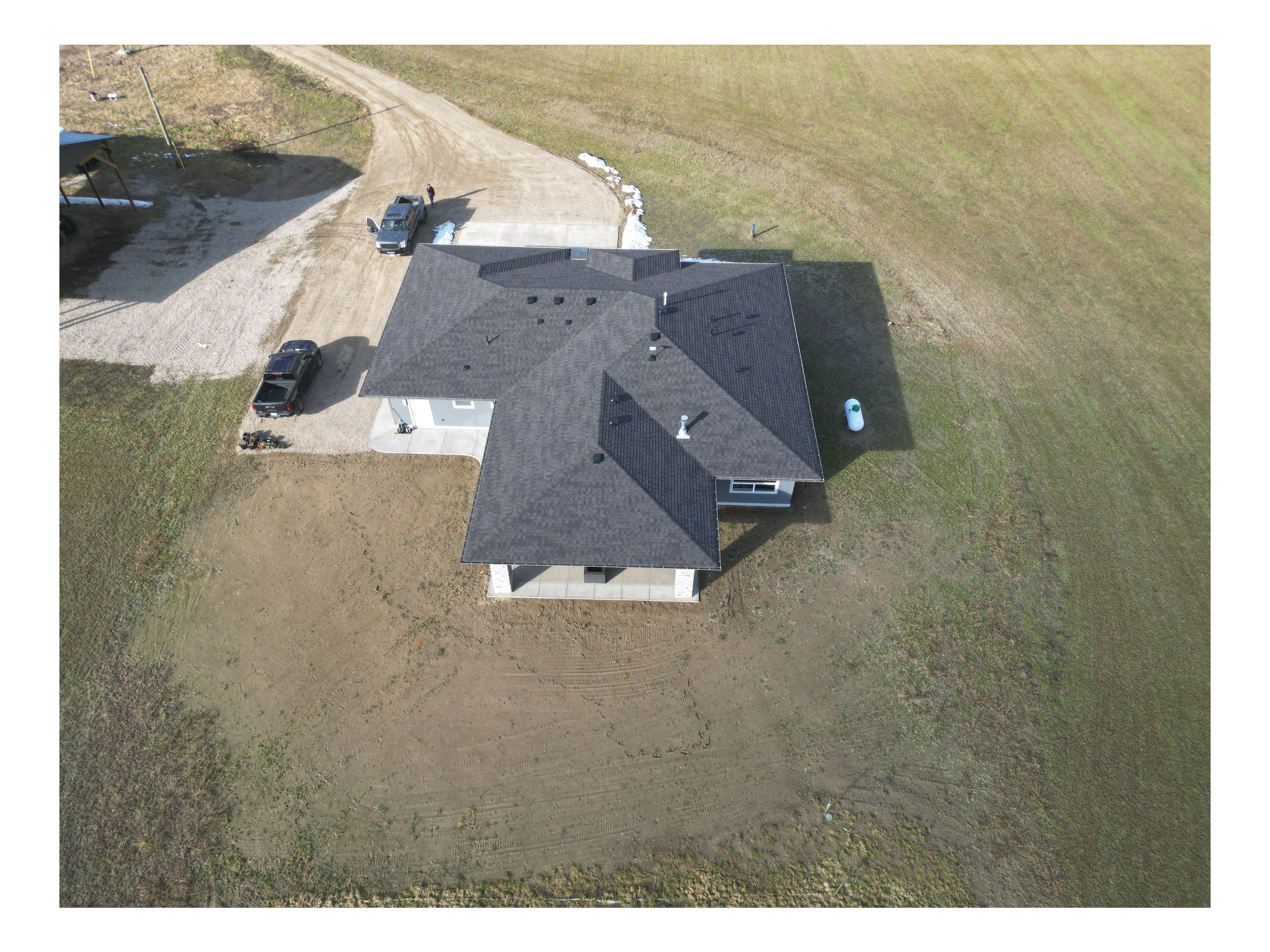 Complete landscape installation for a new home in the Shuswap