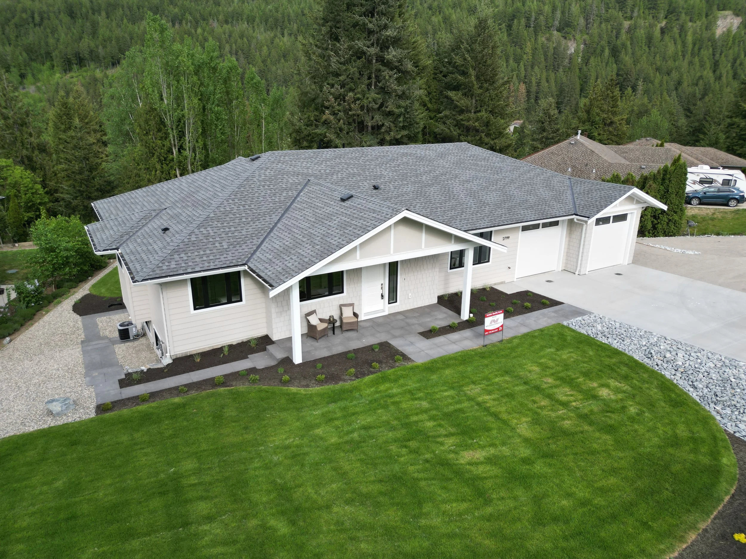 Professional residential landscaping project in Blind Bay BC