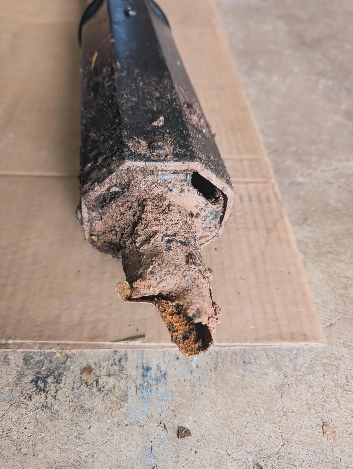 Saved a mailbox ! Cast Iron mailbox posts are elegant and solid fixtures and can be an investment. This customers cast iron post was in great condition even after 15 years yet the anchor post had rusted through. Instead of a full replacement which wo