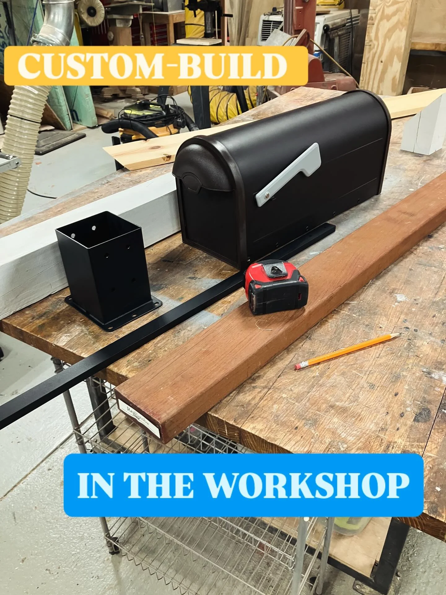 New build starting! We do design and custom-builds to elevate your curb appeal to the next level. This is one for a custom that wanted to integrate materials and finishes from the exterior of her house to match. Stay tuned for the final look ! #bluer