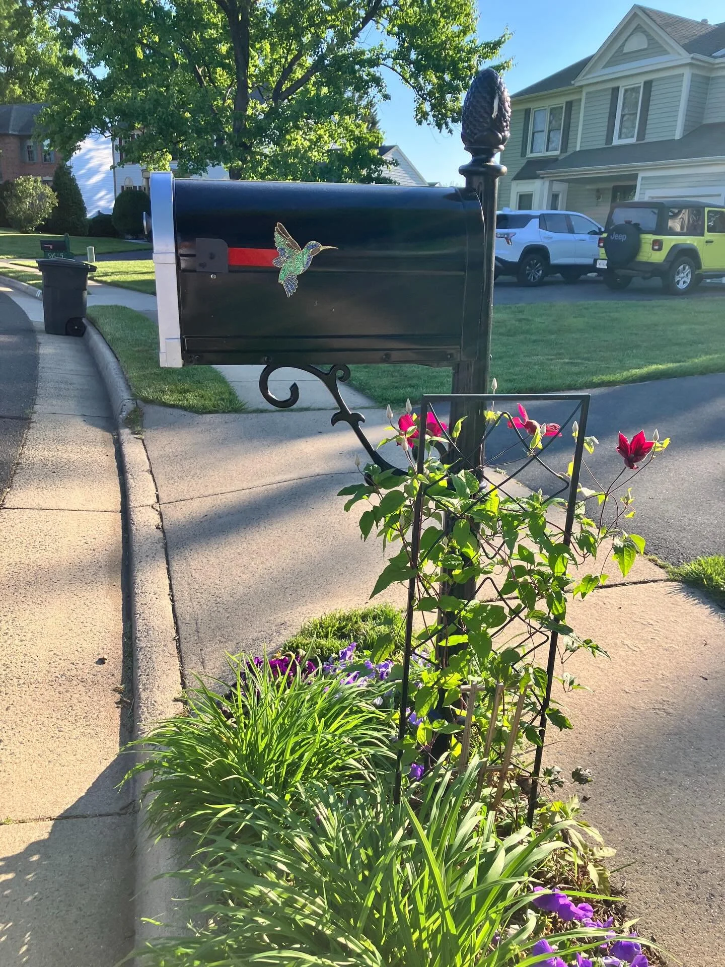 Hummingbird &hellip; Beautiful &hellip; Glittery &hellip; Added Curb Appeal &hellip; check out The Curb Appeal shop to see our line of designer mailbox flags #hummingbird #mailbox#glittery #designer