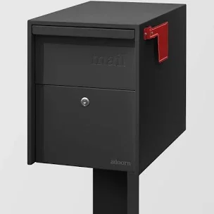 Adoorn Locking Mailbox Large Black.webp