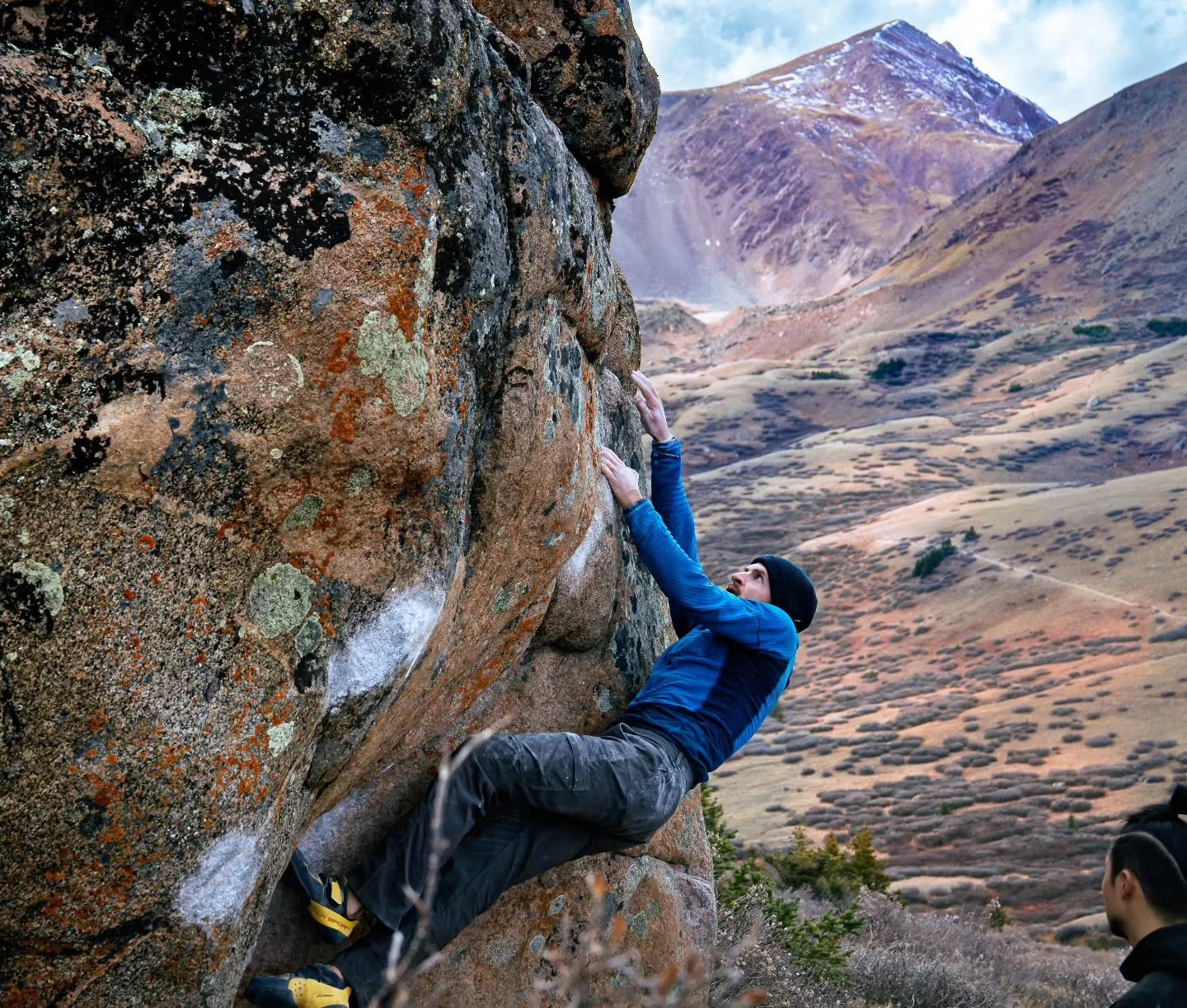 Nothing beats alpine bouldering with a view, your best friends, and an amazing boulder.