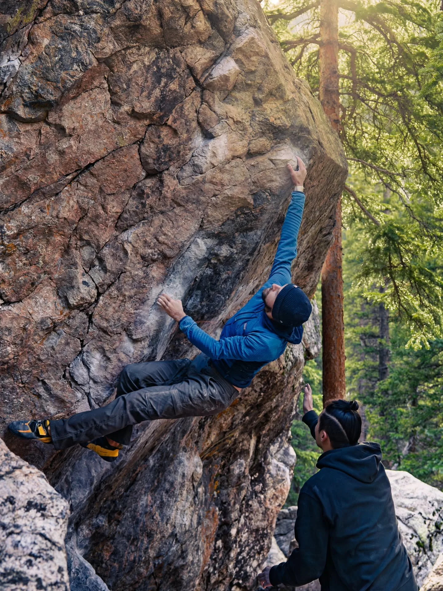 @ramras_photography cruising up boulders at #guanellapass .

We started the day at Transfiguration (previous posts) and got close on that as a group before moving onto more boulders.

I was exhausted already, but Aaron has a different gear than most 