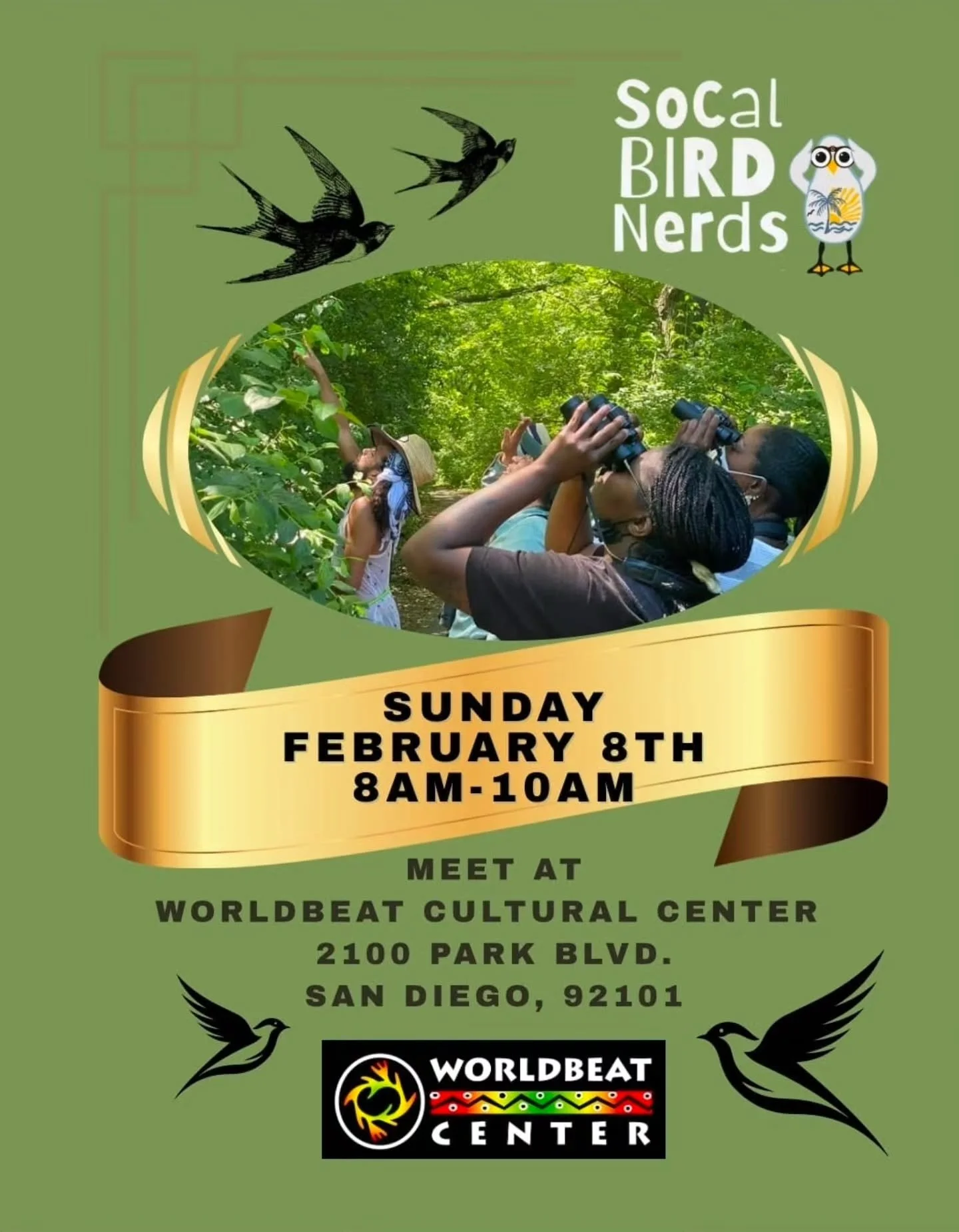 JOIN US on Sunday, FEB. 8th from 8a-10a
for our SCBN x WBC in Balboa Park 

We will begin and end at WBC in the garden @worldbeatethnobotanysanctuary

Then we'll venture further into Balboa Park to where the HPR International Cottages are&nbsp;locate