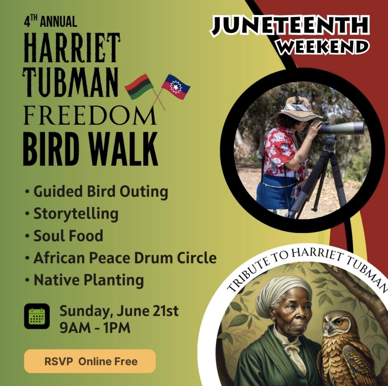4th Annual Juneteenth Harriet Tubman Bird Walk