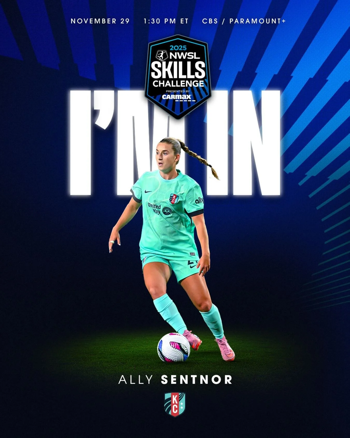 I&rsquo;m IN! Catch me at the NWSL Skills Challenge presented by @carmax in
San Jose during Champ week! 🏆#CarMaxPartner