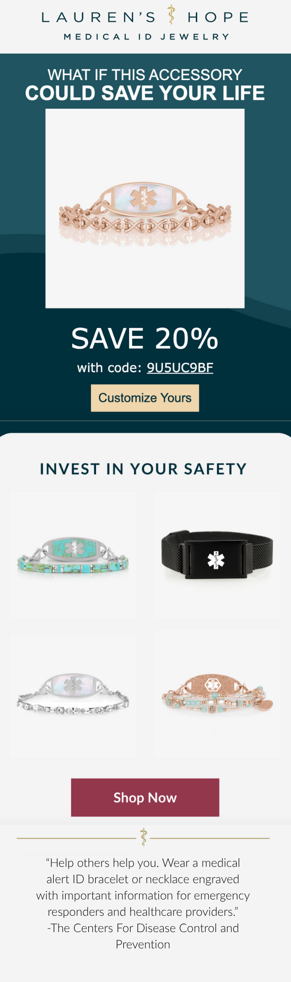 Cart Abandonment Email for e-commerce company.