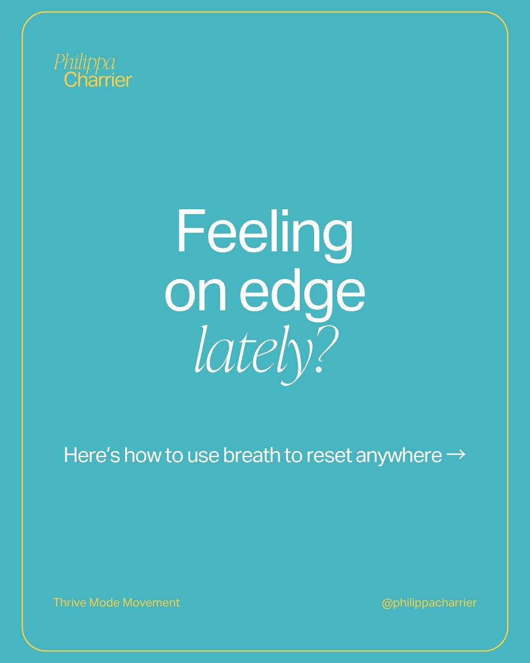 Your breath is always with you and it&rsquo;s your fastest route to calm. 🌬️

💫 Lengthen your exhale to ease tension
🌿 Try box breathing for focus and balance
✨ Notice your breath when stress creeps in

The more you practise, the quicker your body