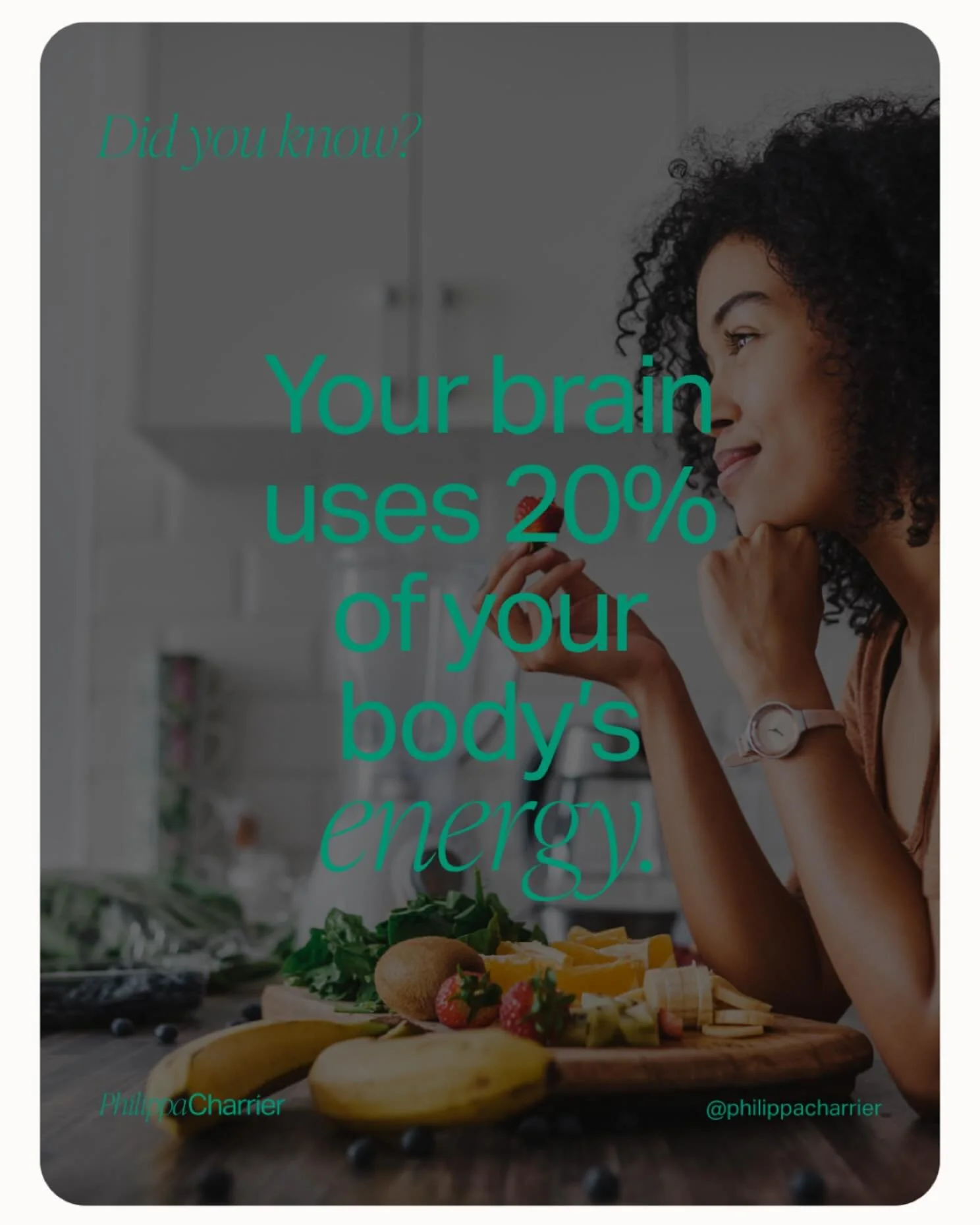 Your brain runs on glucose, fats, and micronutrients. The right fuel keeps your thoughts sharp and emotions steady.

💚 Start your day with protein to stabilise energy
🥑 Add omega-3 rich foods like salmon or chia
🍓 Snack on fruit or nuts instead of