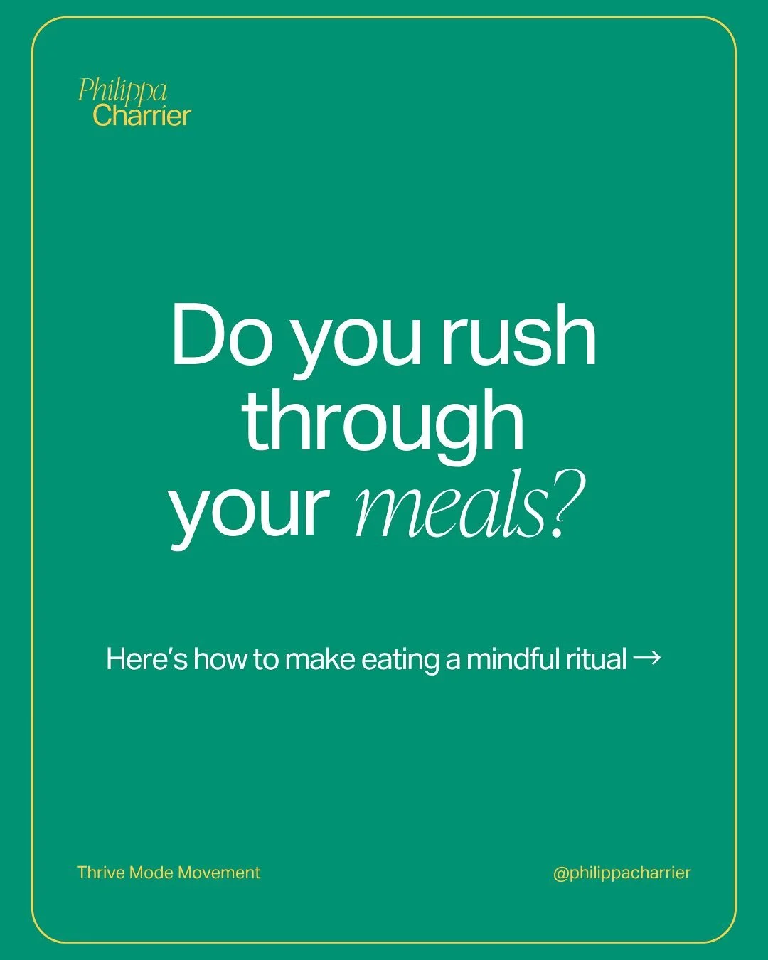How you eat matters as much as what you eat.

🍴 Create a calm space for every meal
🥗 Engage your senses and notice what you love
📵 Eat without distractions to feel truly satisfied

Your meals can be mini rituals of restoration. 🌿

📲 Follow @phil