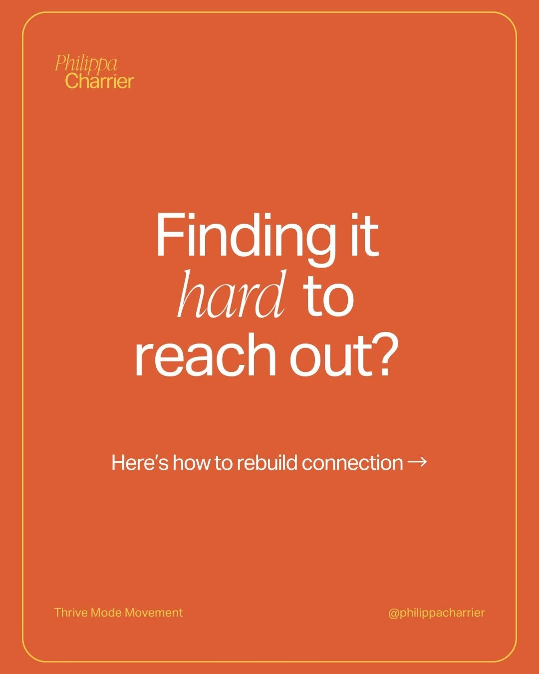 You do not need big conversations to feel close to people again.

💬 Send tiny check ins
🤝 Share simple everyday moments
🌿 Choose the people who feel safe

Connection grows slowly and gently.

📲 Follow @philippacharrier for simple habits that supp