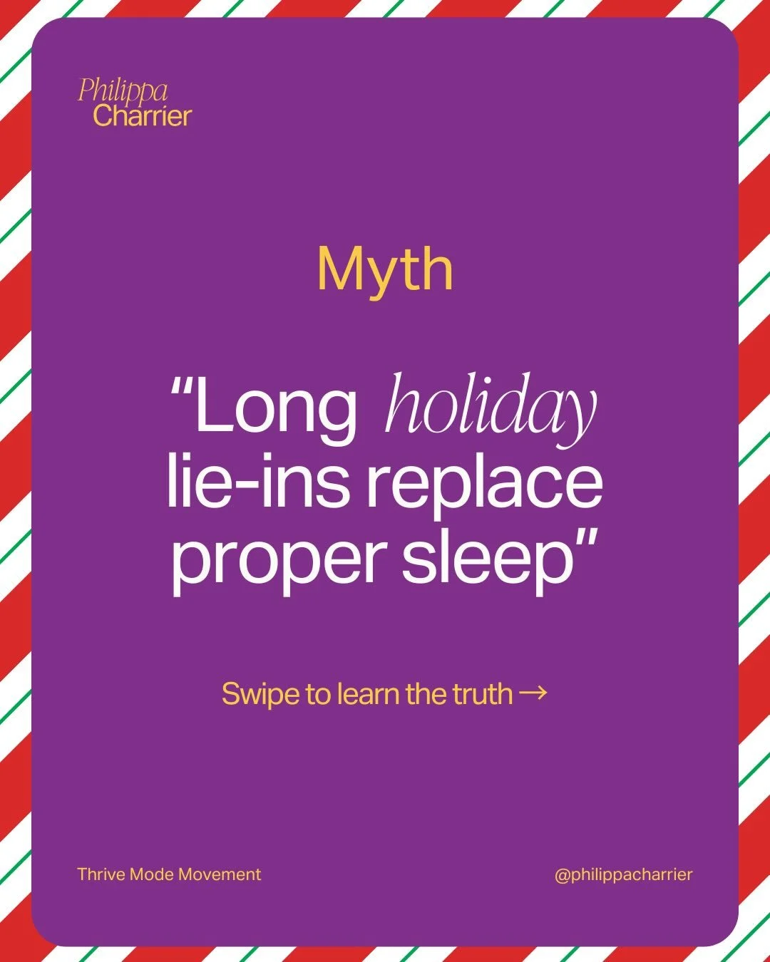 Christmas break can feel like the perfect time to catch up on rest, but long lie ins do not repair inconsistent or interrupted sleep. Quality matters more than extra hours.

💡 Try this:
🌙 Keep a gentle sleep rhythm during the holidays
🛏️ Create a 