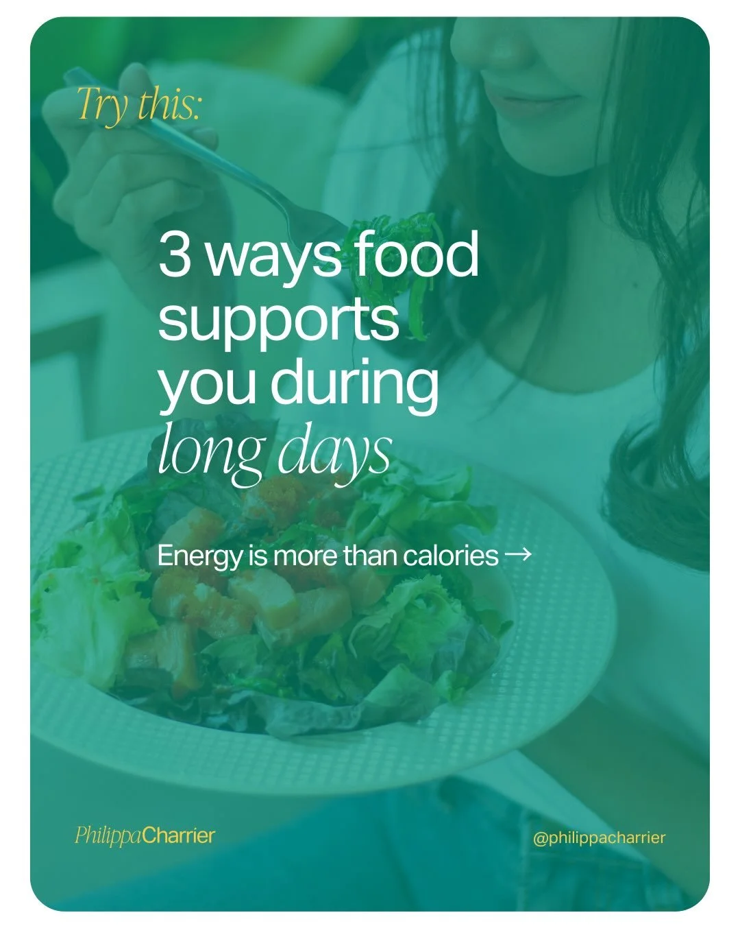 Food supports how steady your energy feels, not just how full you are. 🍽️

Balanced meals help reduce sharp highs and lows that affect mood and focus.

🥗 Combine carbs and protein
⏰ Eat before long gaps
🌈 Include colour on your plate

Fuel support