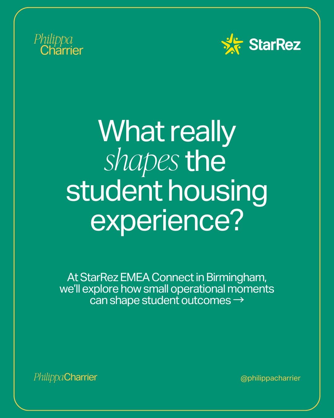 We often look for headline interventions to solve student wellbeing.

But what if the answer lies in the small stuff? 🔍

In my upcoming keynote at StarRez EMEA Connect, I&rsquo;ll be exploring how operational friction, the tiny hurdles in how a stud